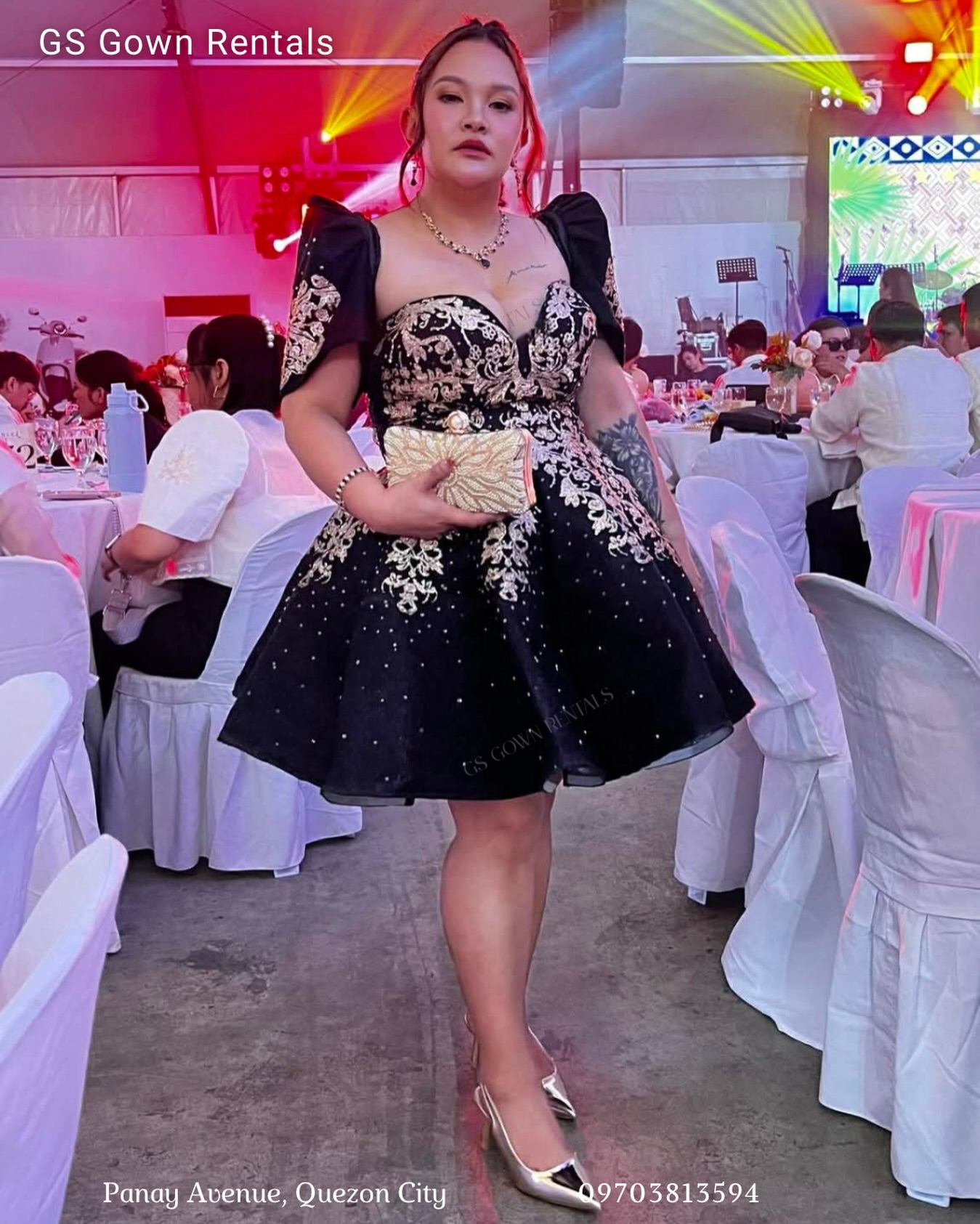 cotton white lace dress 1940s Solid Embroidered Color:Ivory/Medium Nude gold wedding belt she shines with her Black Sequins Cocktail Dress: