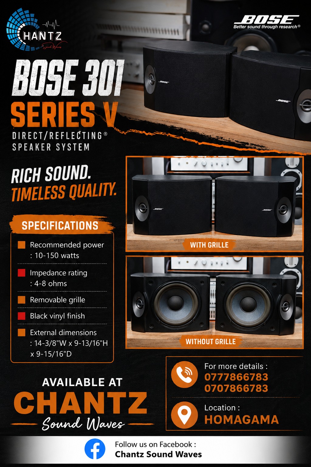 🔊BOSE 301 Series V Direct/Reflecting Speaker System🔊 🇲🇽Made in