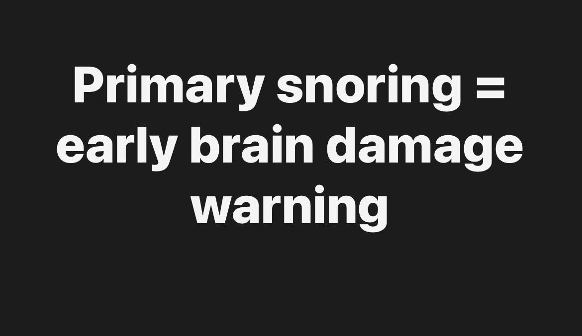 Dr - Primary snoring is not benign. In children, snoring is a marker of ...