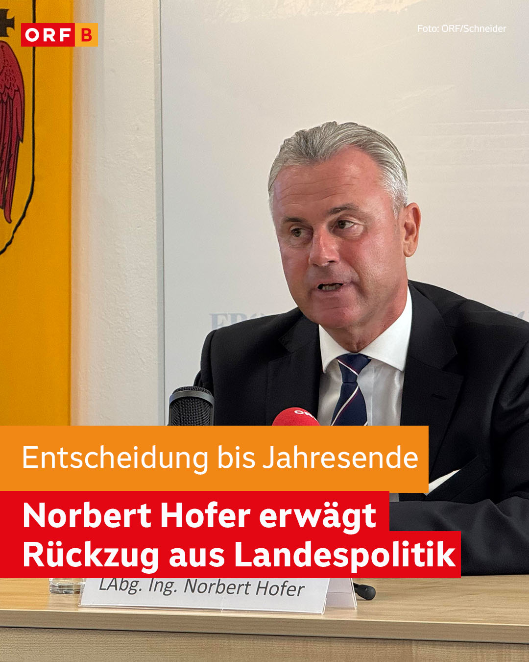 ORF Burgenland - EILMELDUNG: Norbert Hofer erwägt seinen... | Facebook
