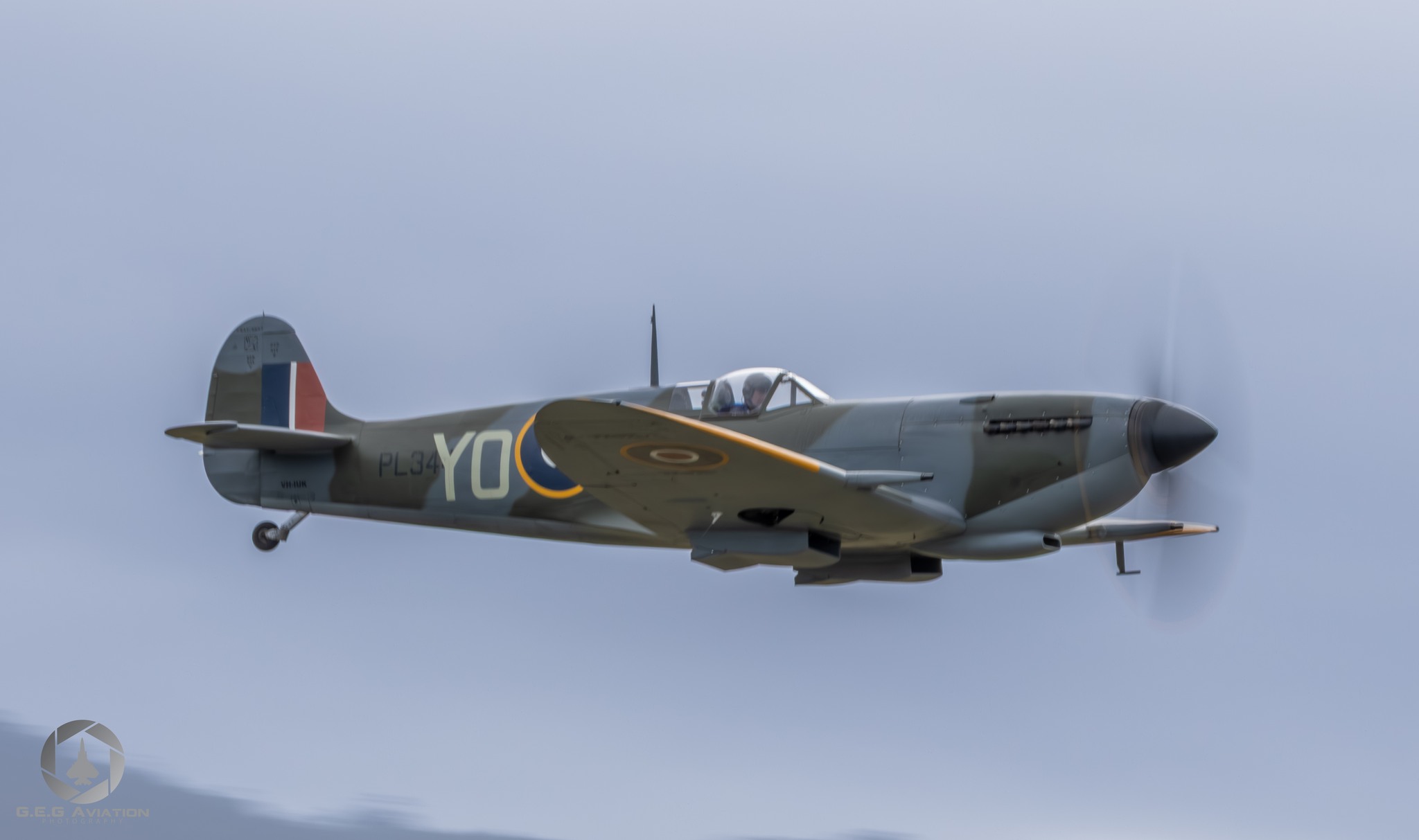 First shot for 2026, this evening 1944 RAF Spitfire Mk IX PL344 VH