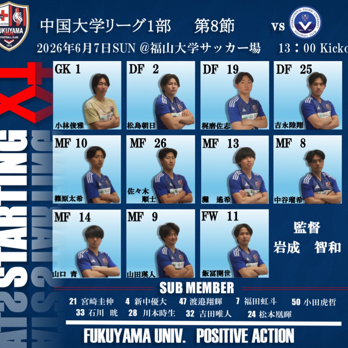 福山大学サッカー部 (@fukudaifootball) • Facebook