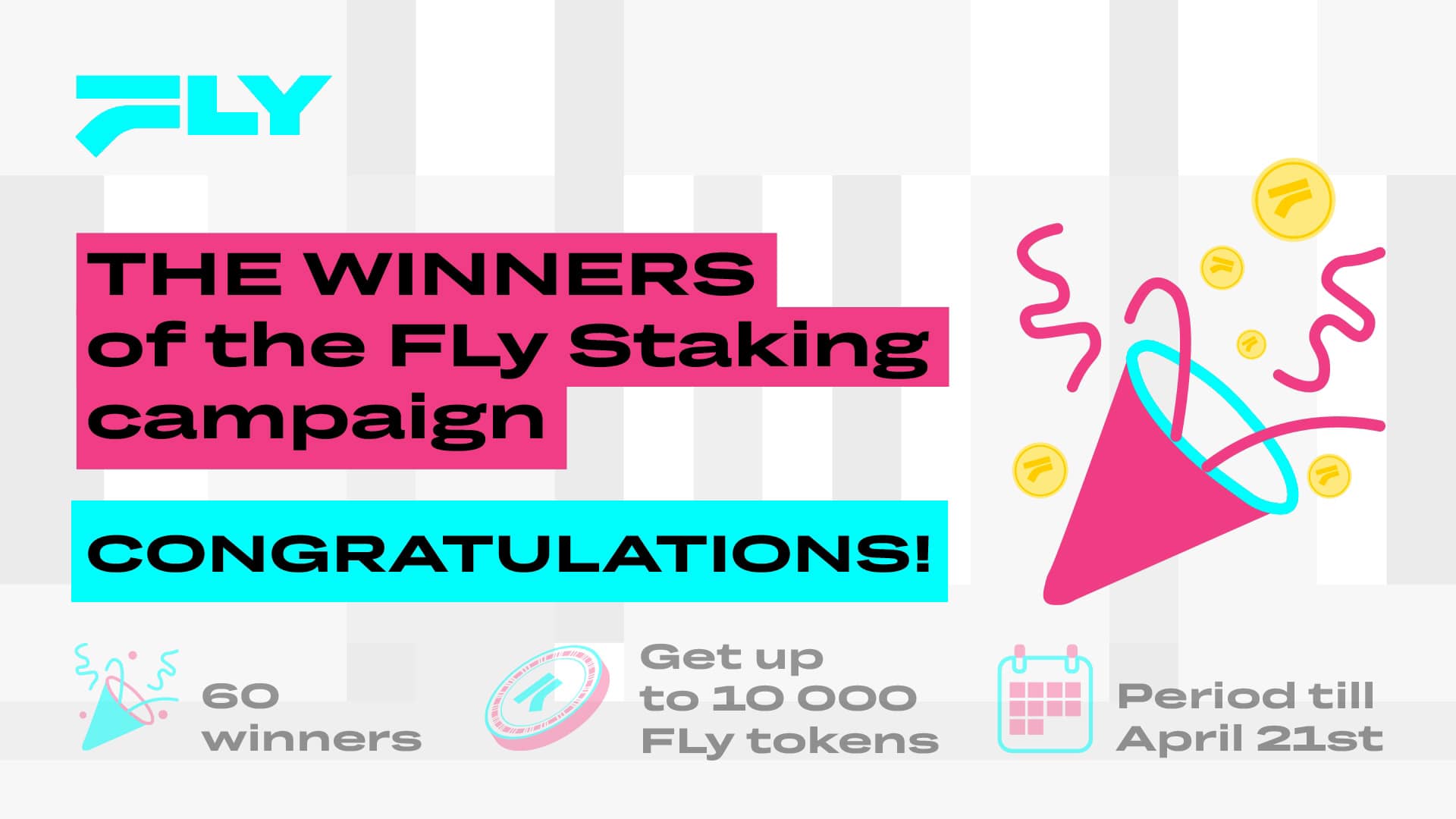 FLy - FLyers, we’re glad to announce the winners for the FLy Staking ...