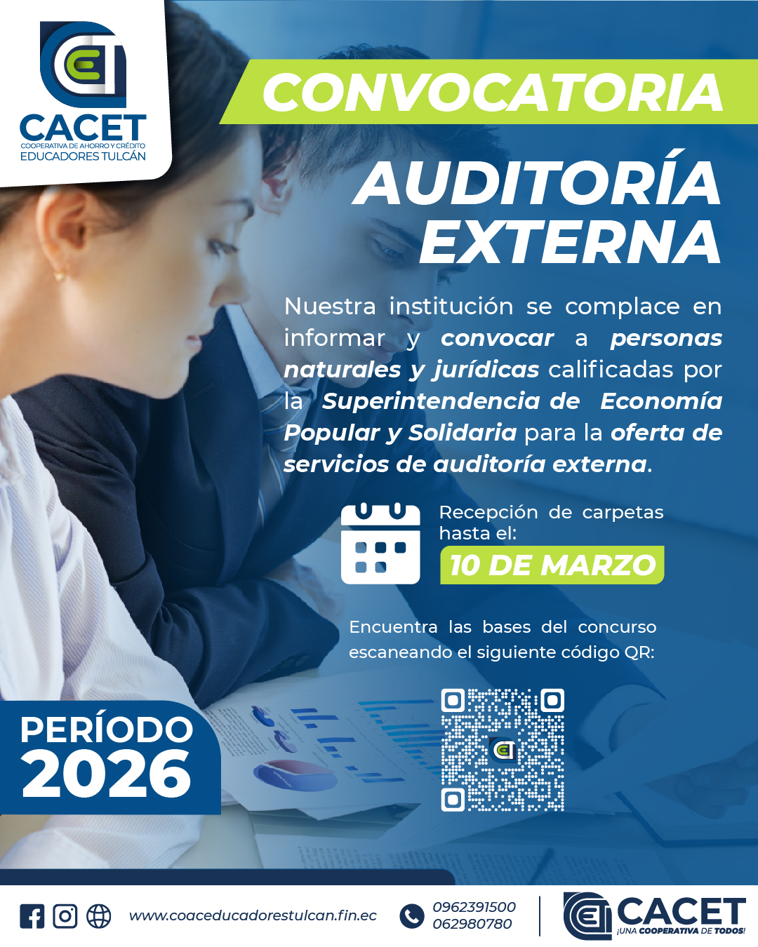 📢 CONVOCATORIA – AUDITORÍA EXTERNA 2026 La Cooperativa de Ahorro y ...