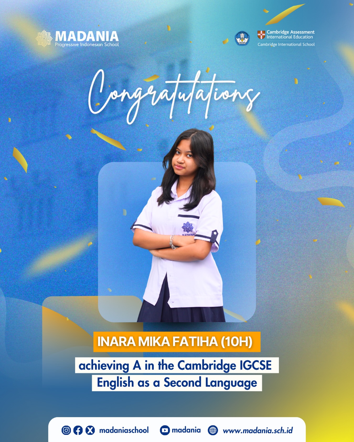 Madania - Huge congratulations to Inara Mika Fatiha on her outstanding ...