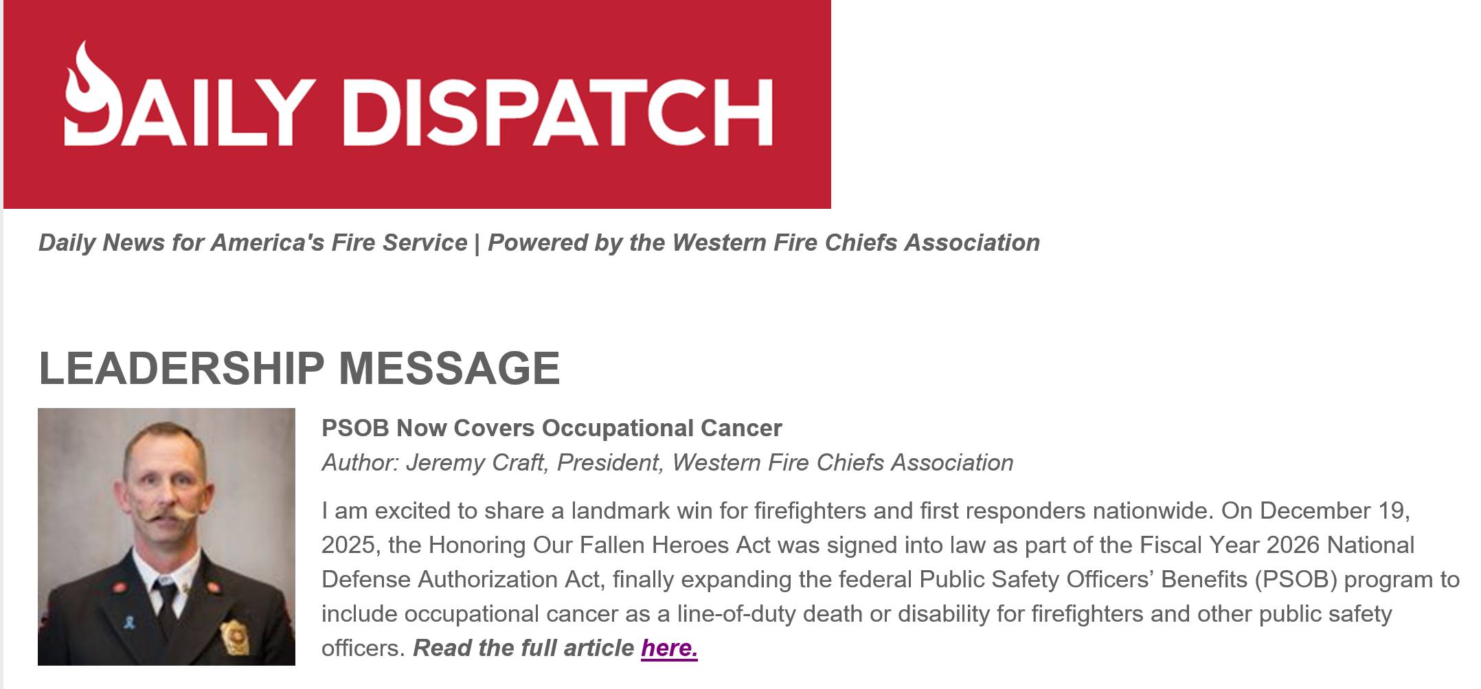 Western - Read the Leadership Message in today's The Daily Dispatch ...