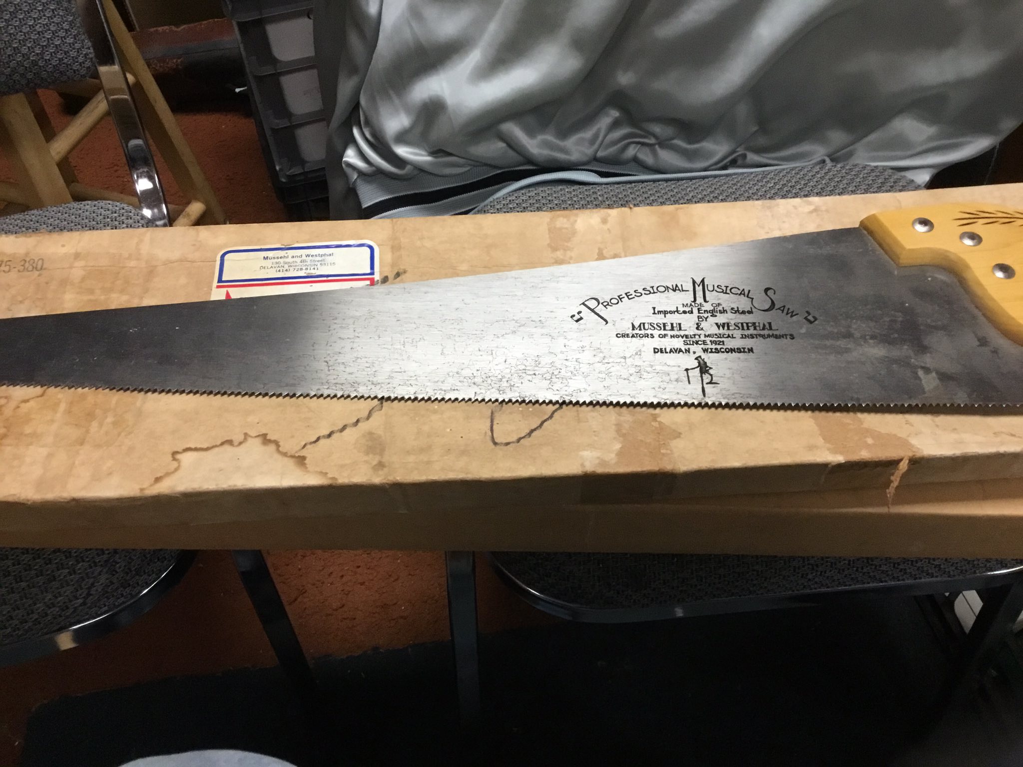 Mussehl & Westphal gold plated musical saw history