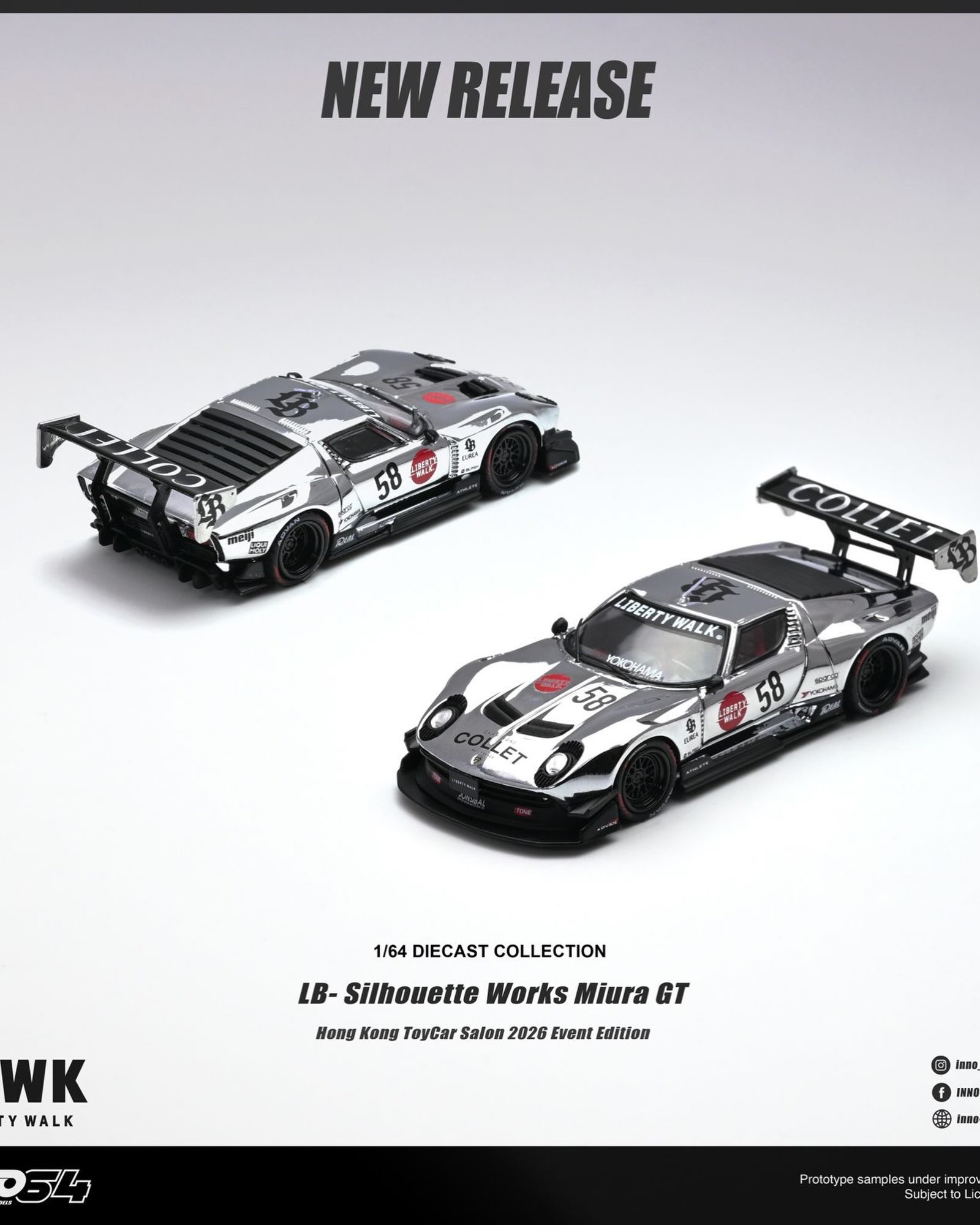 MY64　1/64レジン　250GT SWB シルバー【世界限定199台】 MY64 1/64レジン 250GT SWB シルバー【世界限定199台】 MY64 1/64