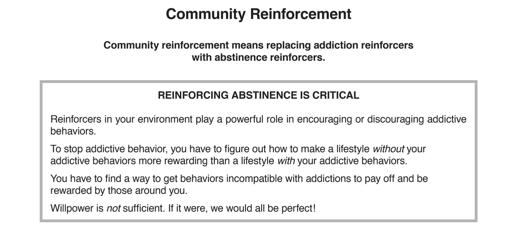 DBT - DBT for Addiction : DBT - Community Reinforcement to Reinforce ...