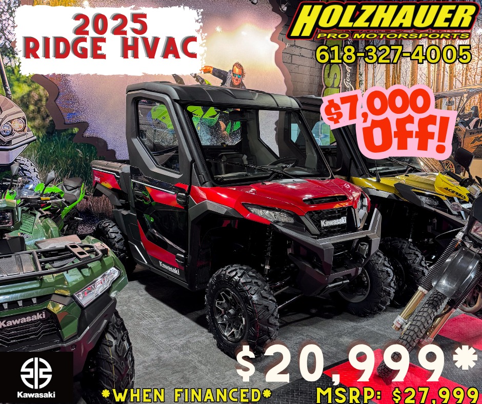 Kawasaki Ridge HVAC deals at Holzhauer Pro-Motorsports in