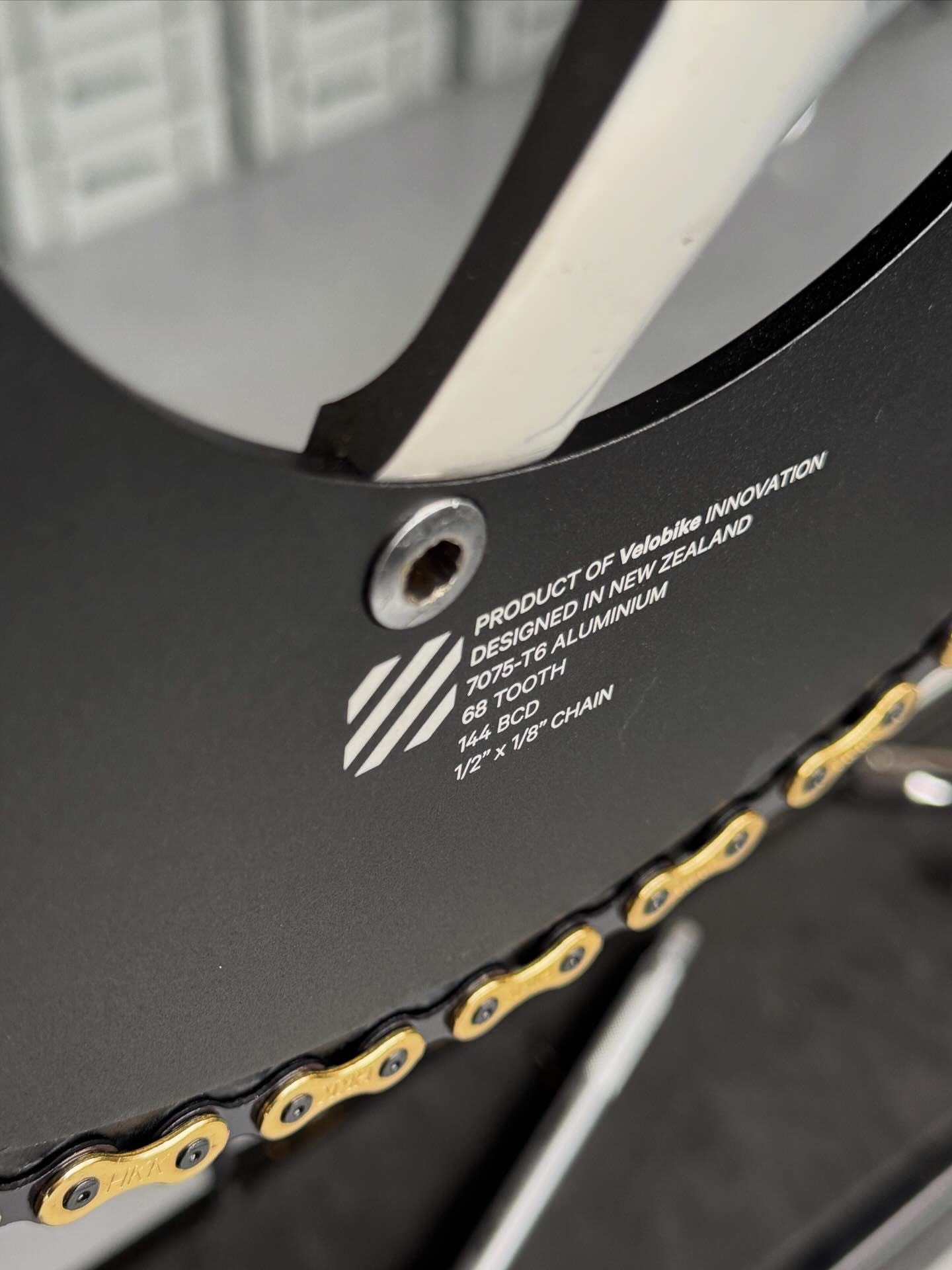 Velobike Elite Track Chainrings x HKK chain Gold🔥 With Araya disc