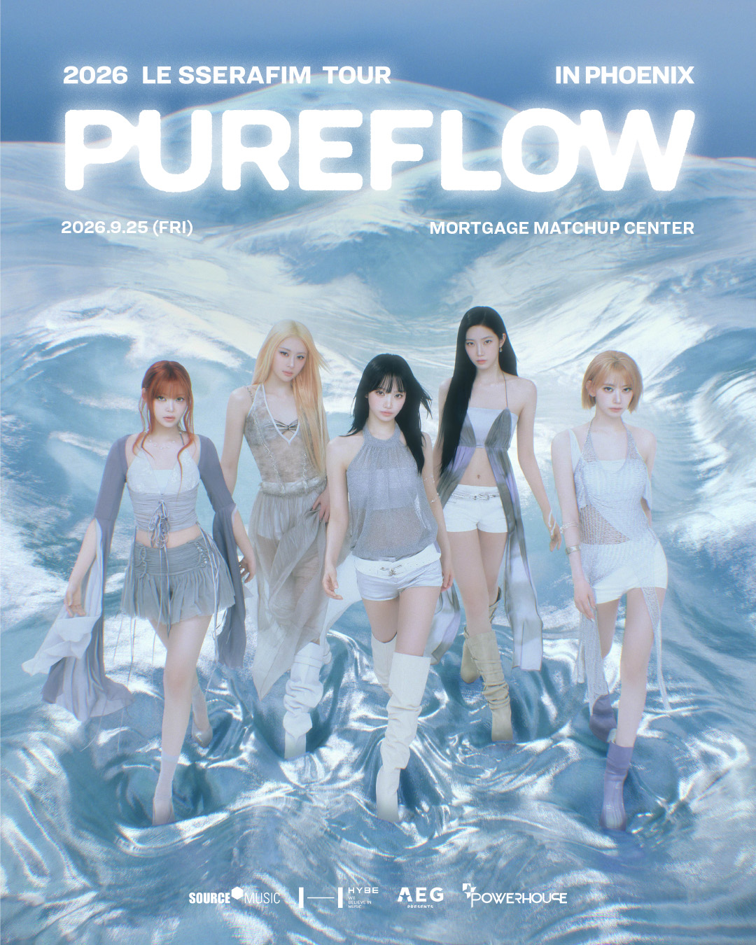 Just announced! LE SSERAFIM 'PUREFLOW' TOUR is coming to Phoenix