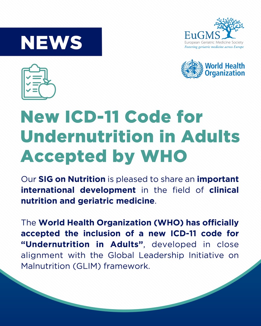 EuGMS - 🥗 Big news in clinical nutrition and geriatric medicine! The ...