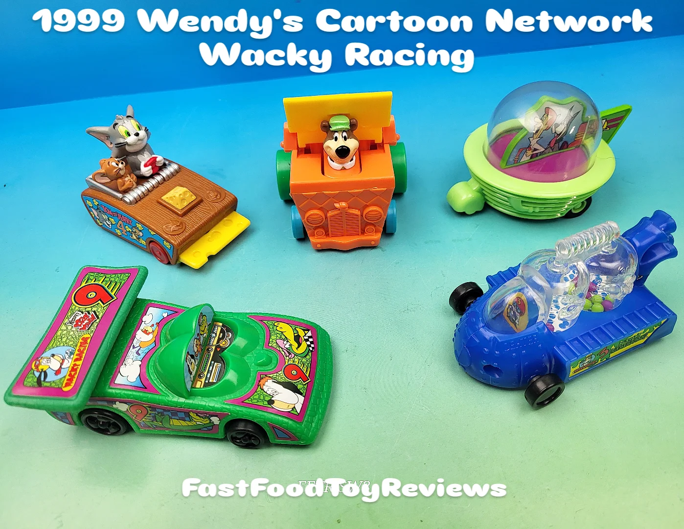 【廃盤品】EAT&RUN グッズセット 1999 Wendy's - Cartoon Network Wacky Racing - Kids Meal Toys