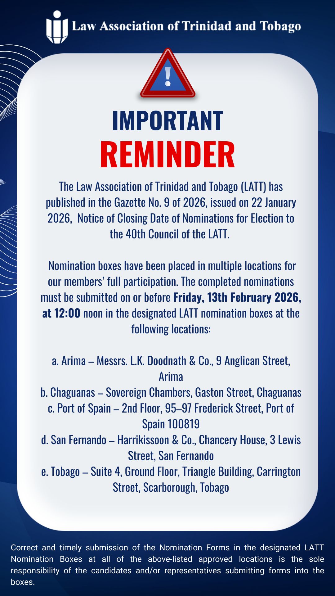 The LATT... - The Law Association of Trinidad and Tobago | Facebook