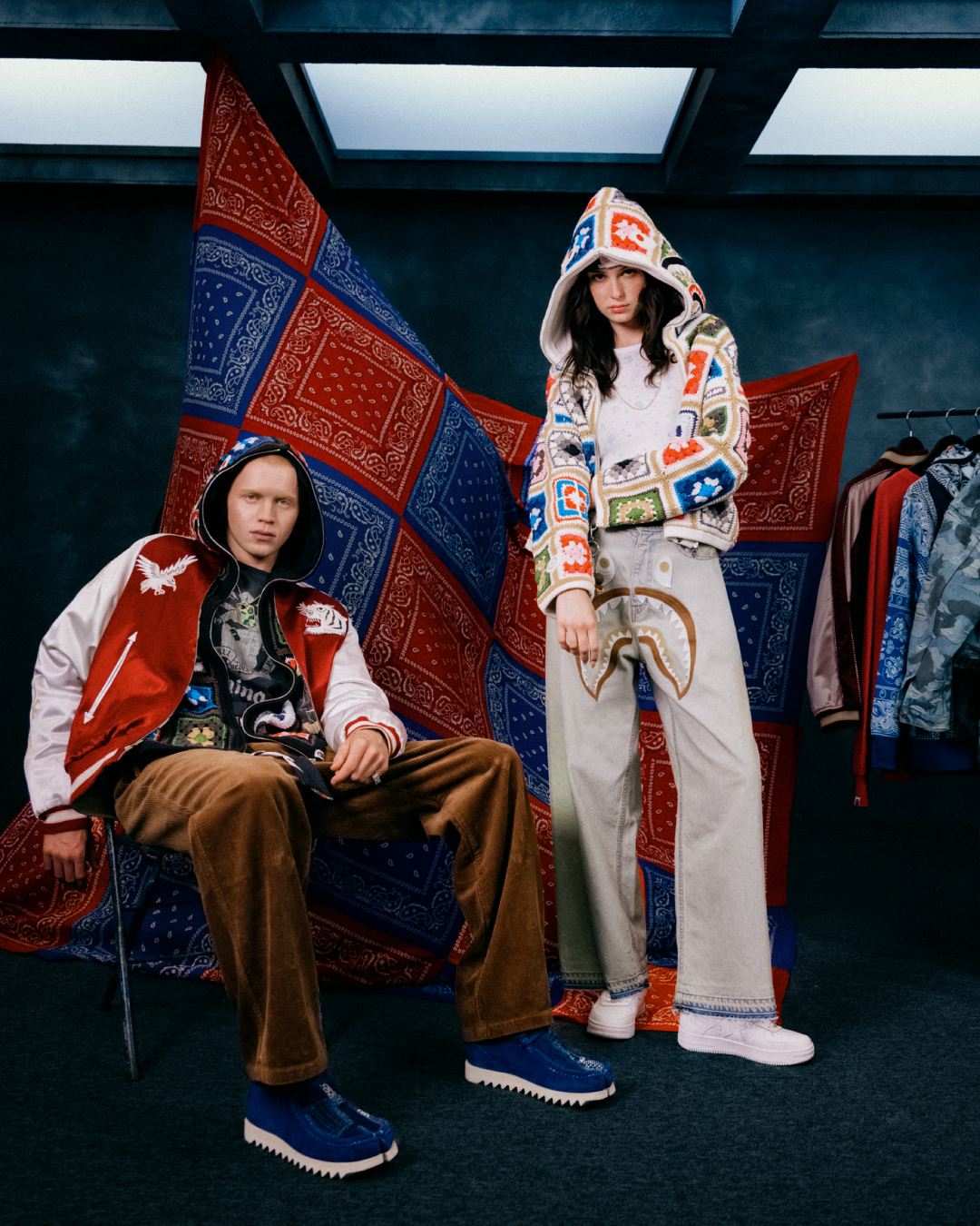 MILO DENIM PANTS BAPE® KIDSよりBABY MILO® の表情がキュートに描かれ