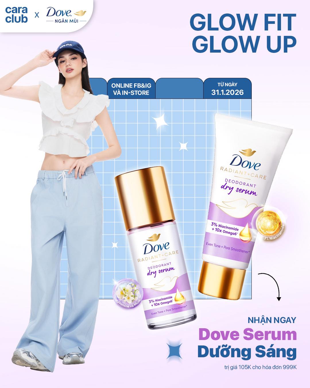 Cara - CARA CLUB x DOVE | GLOW FIT, GLOW UP Mặc đẹp là một chuyện ...
