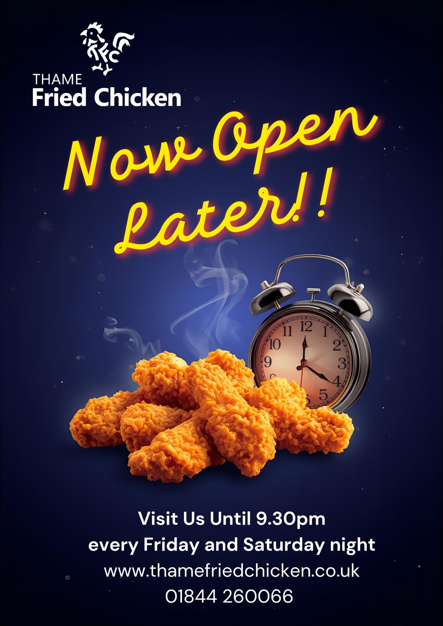 We are open later every Friday and Saturday night