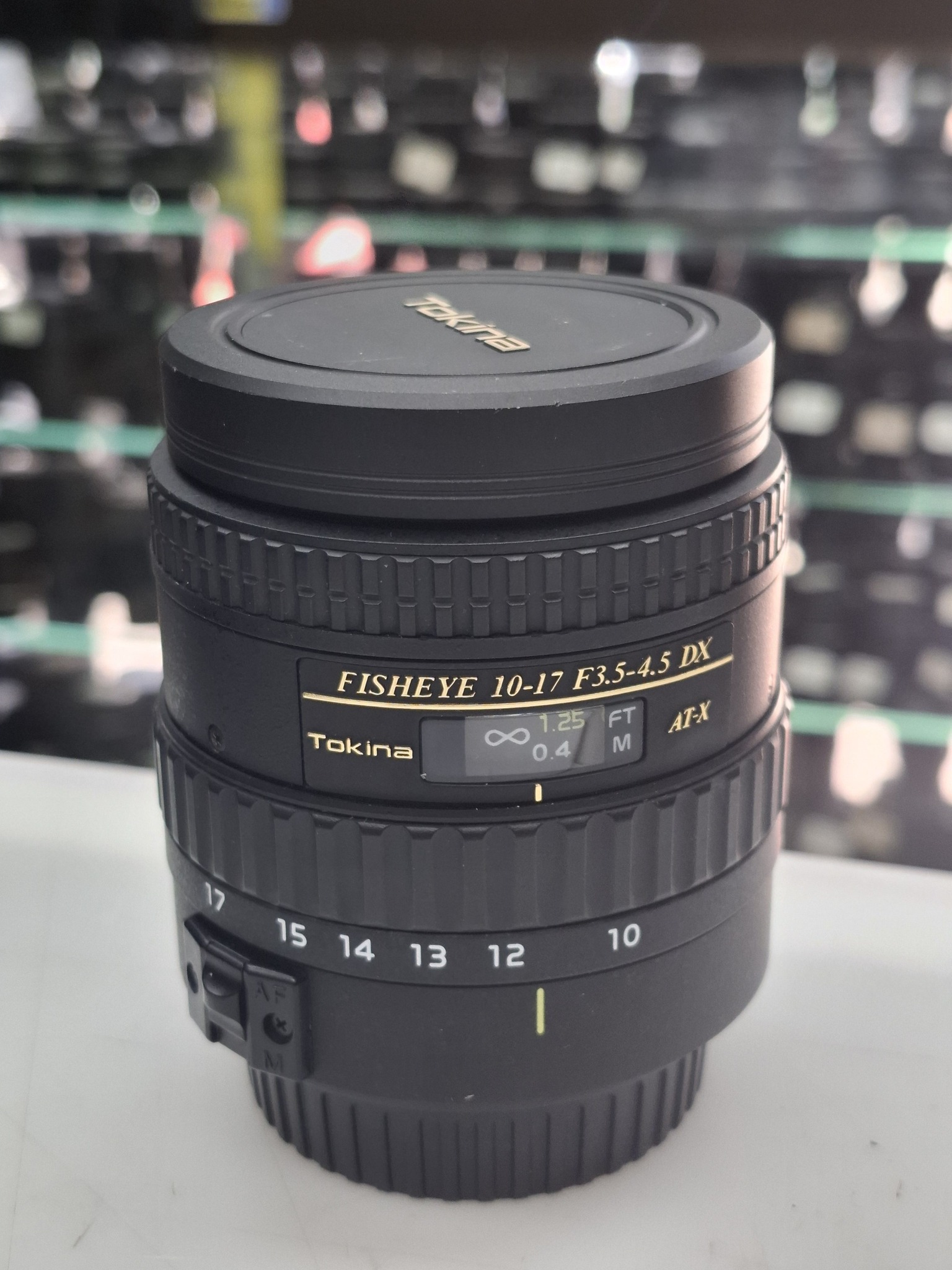 TOKINA AT-X FISHEYE 10-17MM F3.5-4.5 DX CANON EF MOUNT LENS CLEAR 