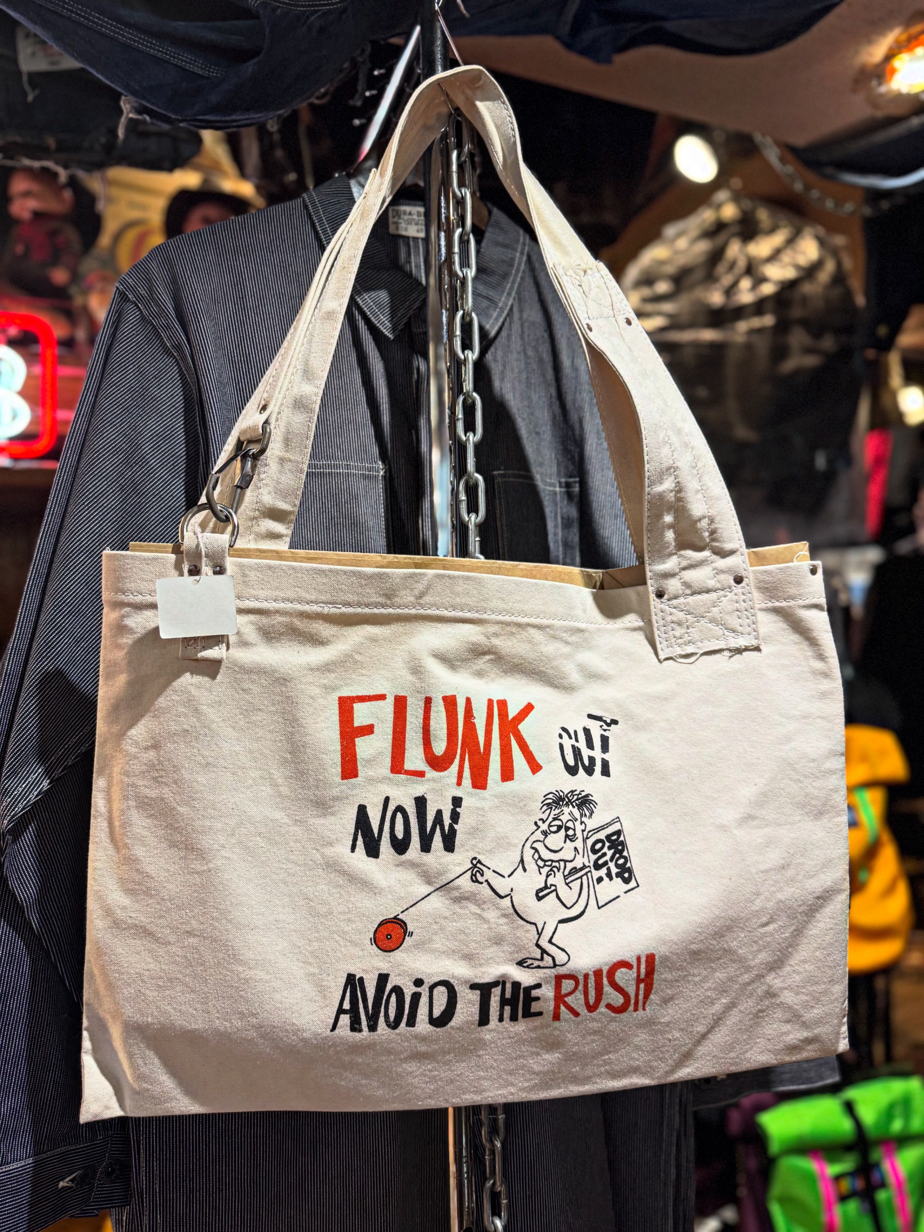 ◆WHY NOT NOW◆ホッパーGジャン CHUNKYLEATHER x JUNKYCLASSICS VINTAGE PRINT NEWS PAPER BAG special