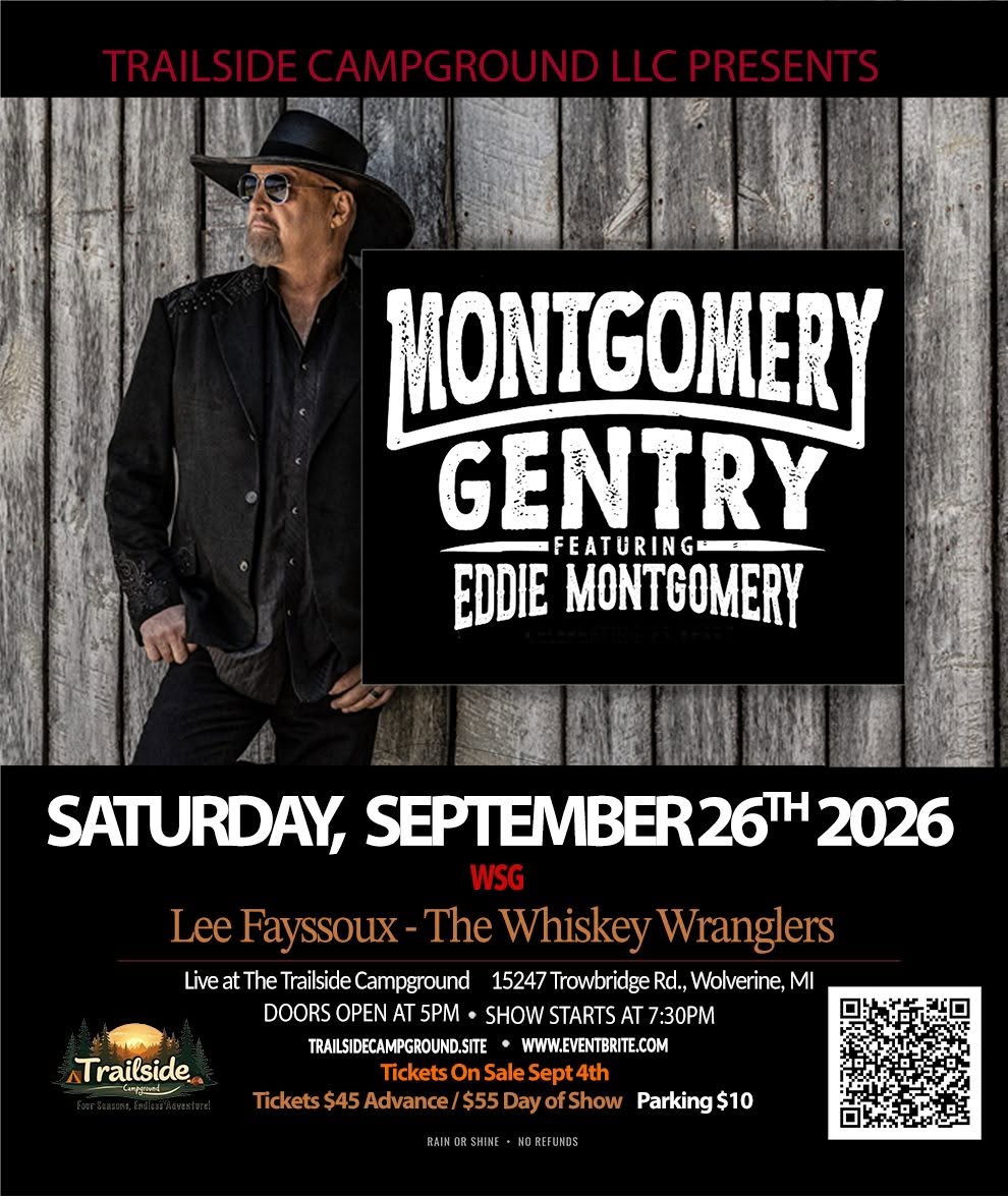 Win Montgomery Gentry tickets at Trailside Campground in Wolverine