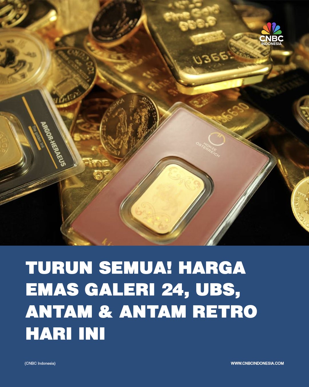 CNBC Indonesia - Harga beli emas batangan yang dijual di... | Facebook