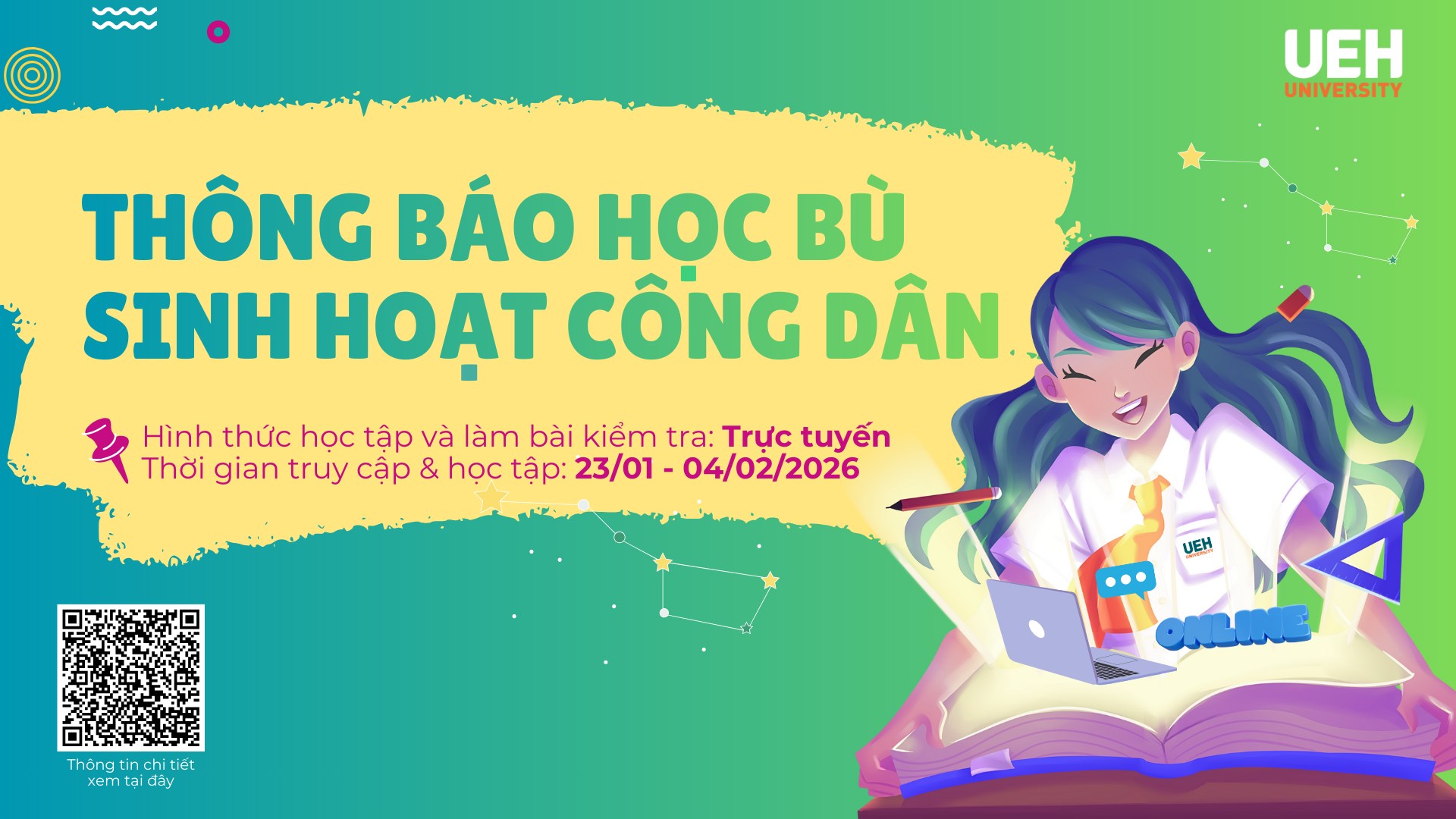 📣📣📣 Thông báo về việc học bù... - Ban Chăm sóc người học UEH | Facebook