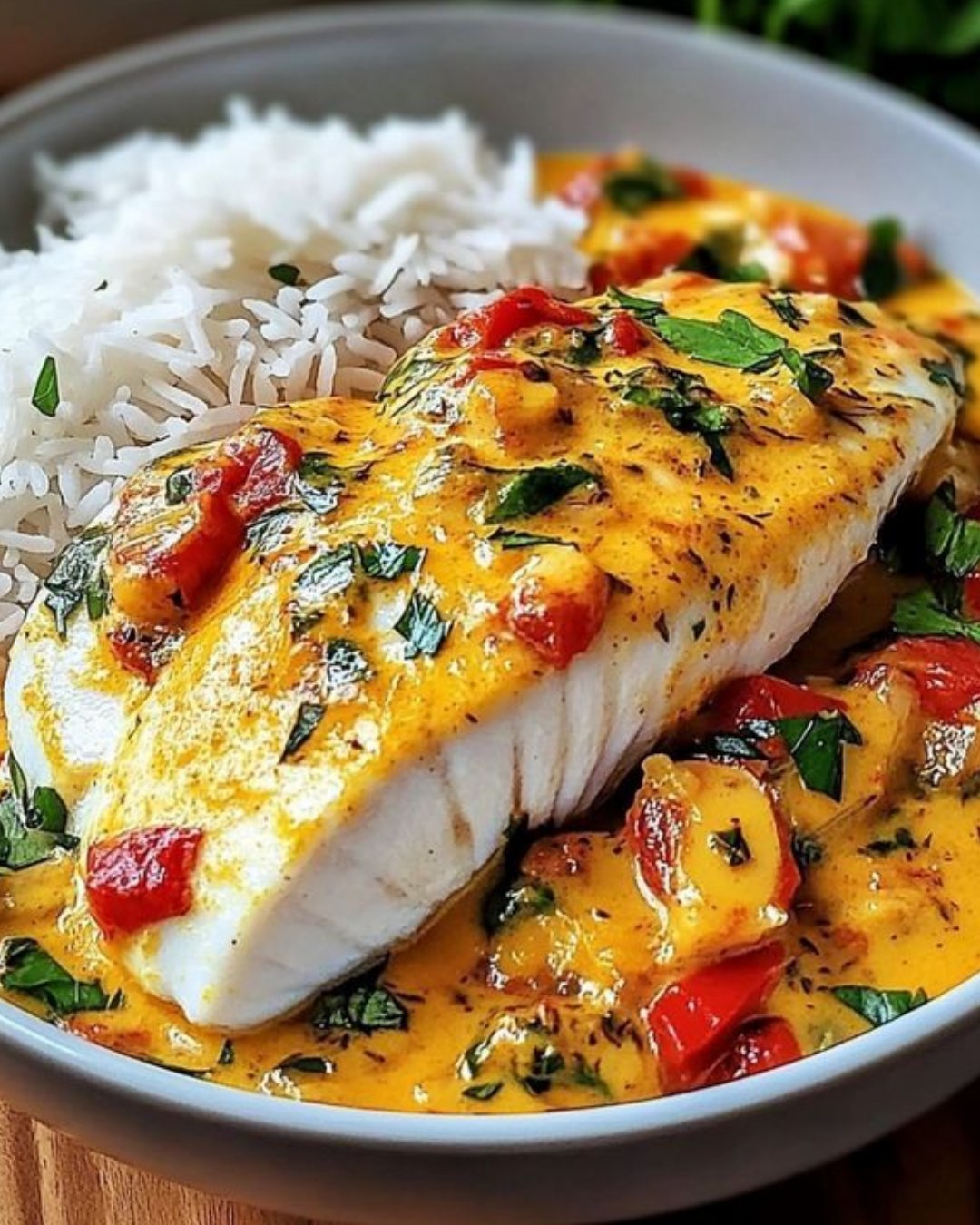 Délices - 🥥 Poisson au Lait de Coco et Riz au Gingembre Une recette ...
