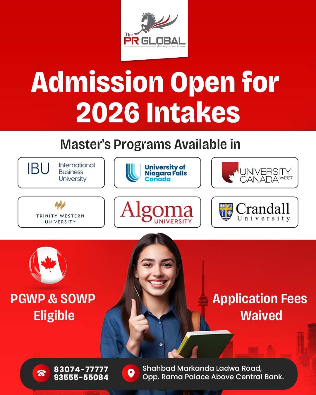The PR Global - 🎓 Admissions Open – 2026 Intakes! 🇨🇦... | Facebook