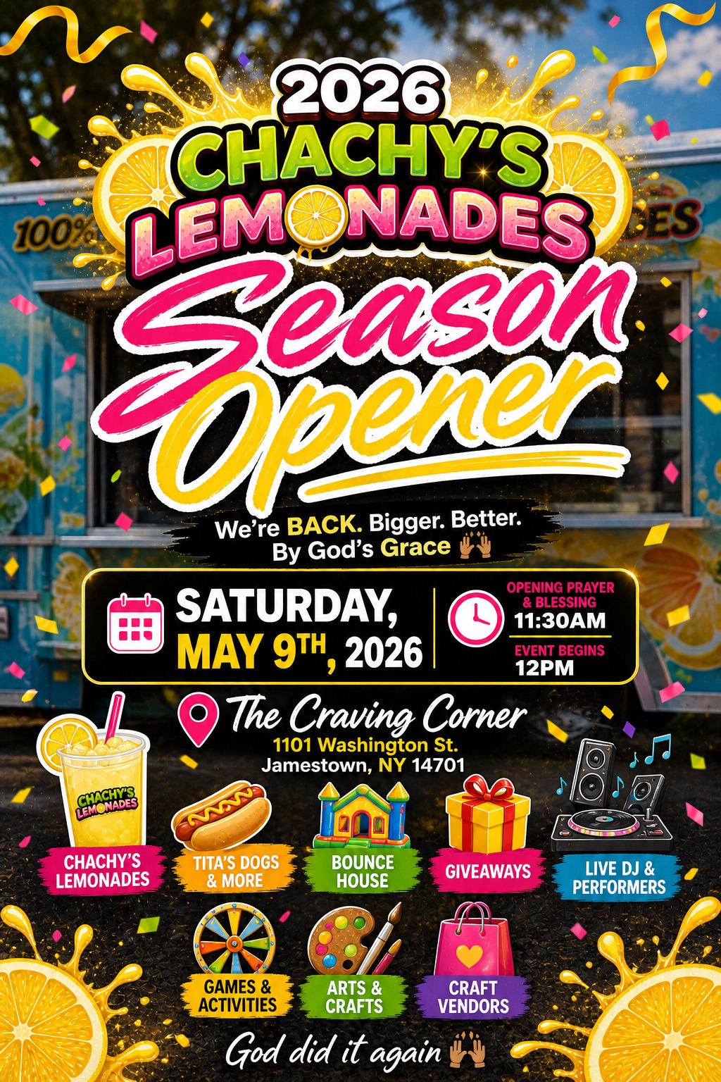 2026 Chachy’s Lemonades Season Opener