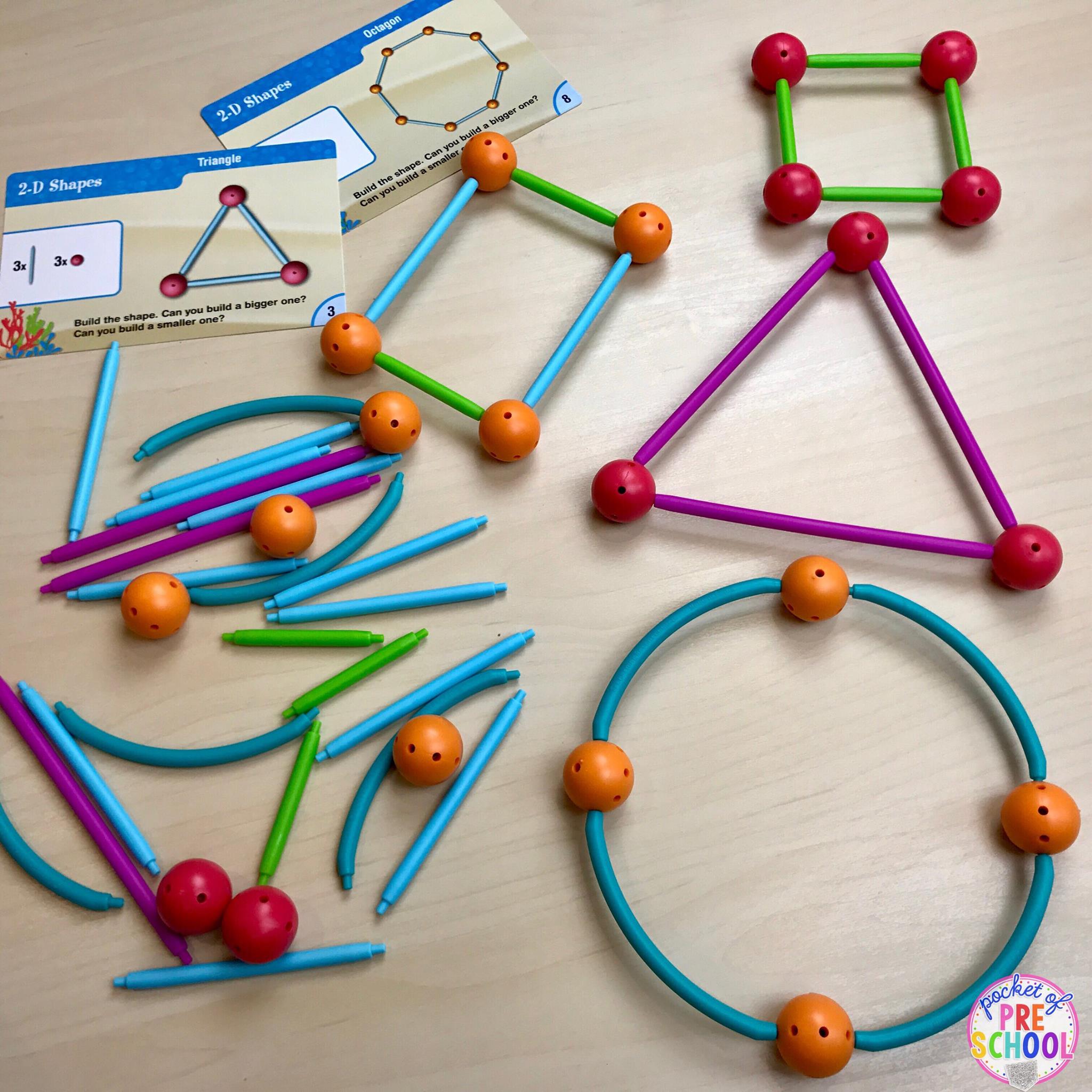 2D & 3D shape building set! A fun... - Pocket of Preschool