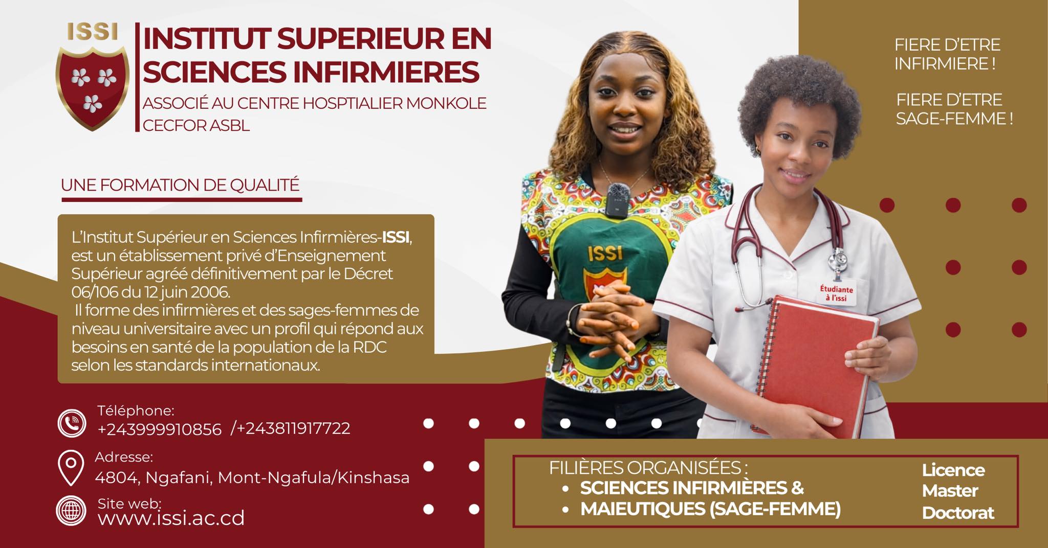 ISSI - Institut Supérieur en Sciences Infirmières | Kinshasa