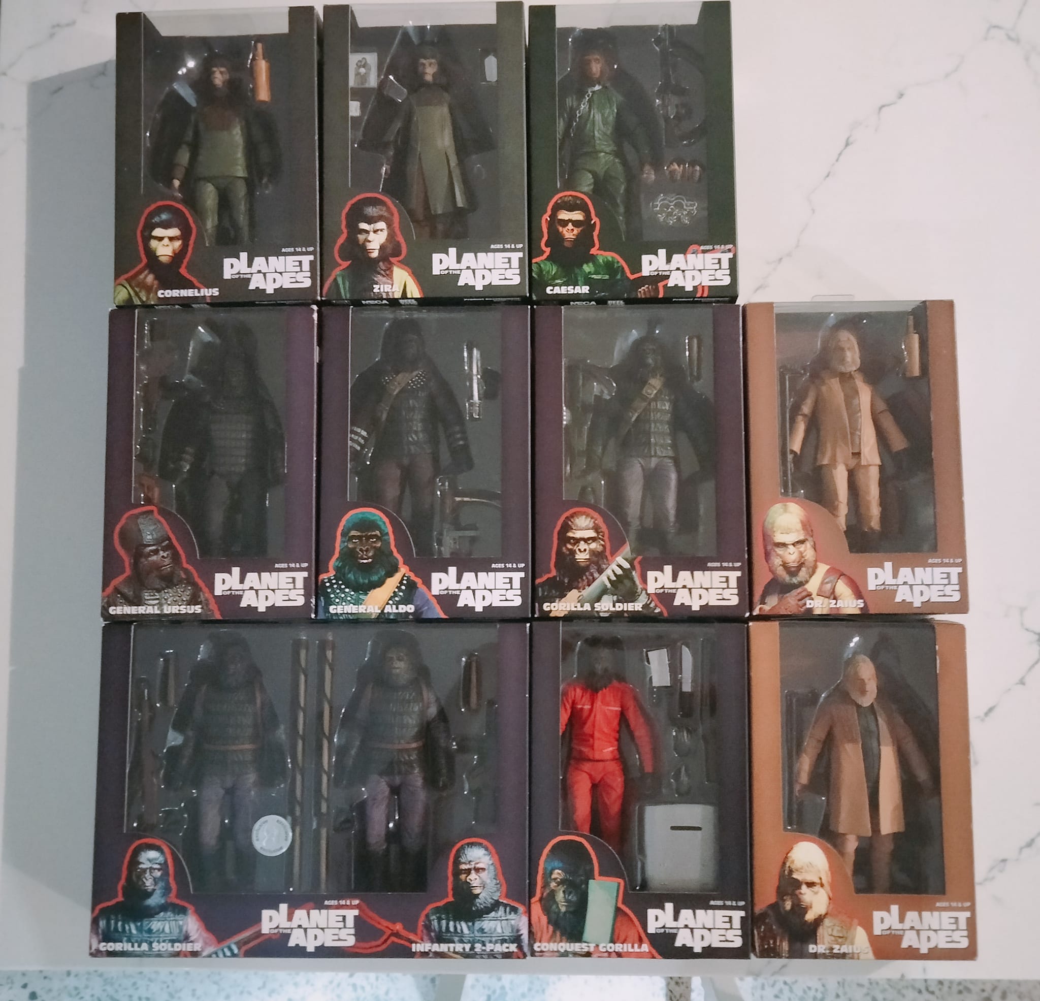 Complete Planet of the Apes figure set collection