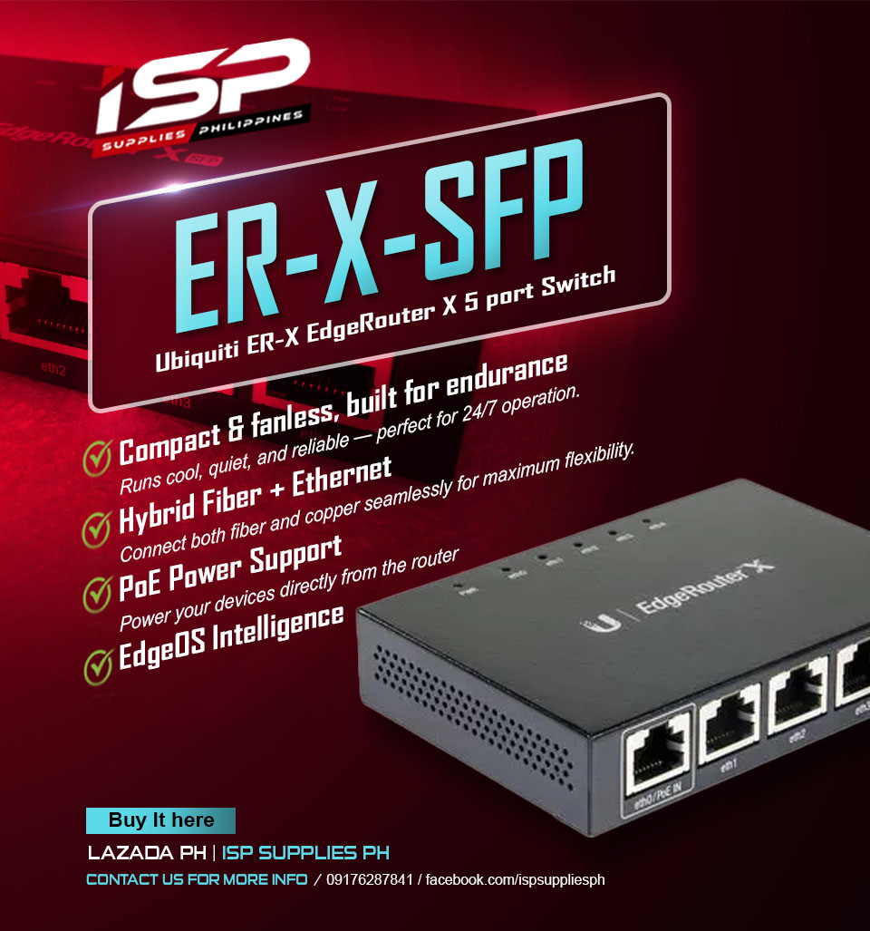 ISP Supplies PH - Meet the Ubiquiti ER-X-SFP. Engineered... | Facebook