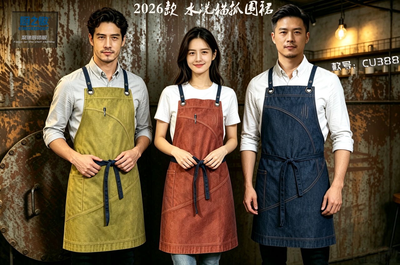 Elegant stand collar chef jacket, tailored for fine-dining restaurants ...