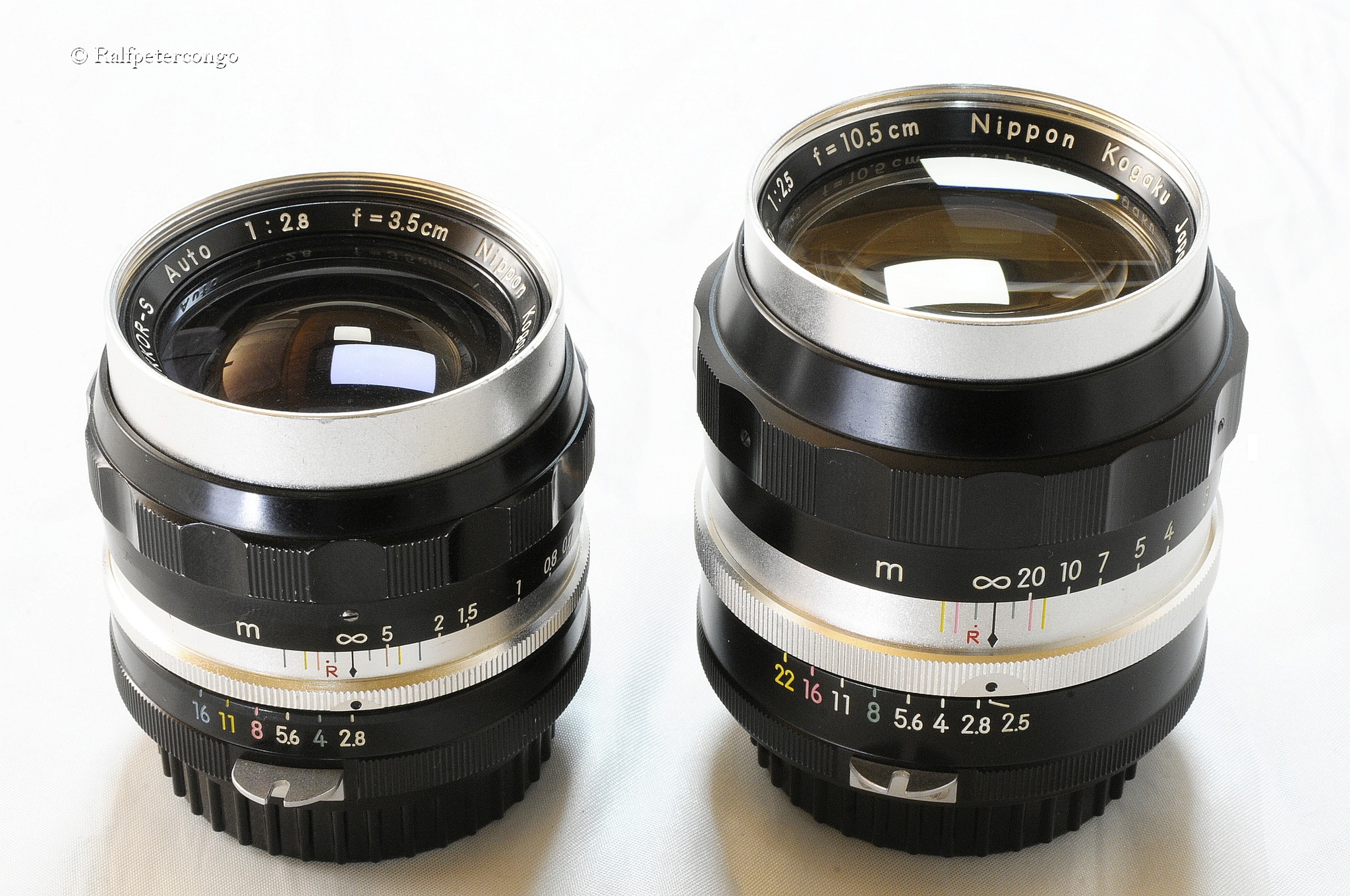 Rare tick mark lenses with meter markings