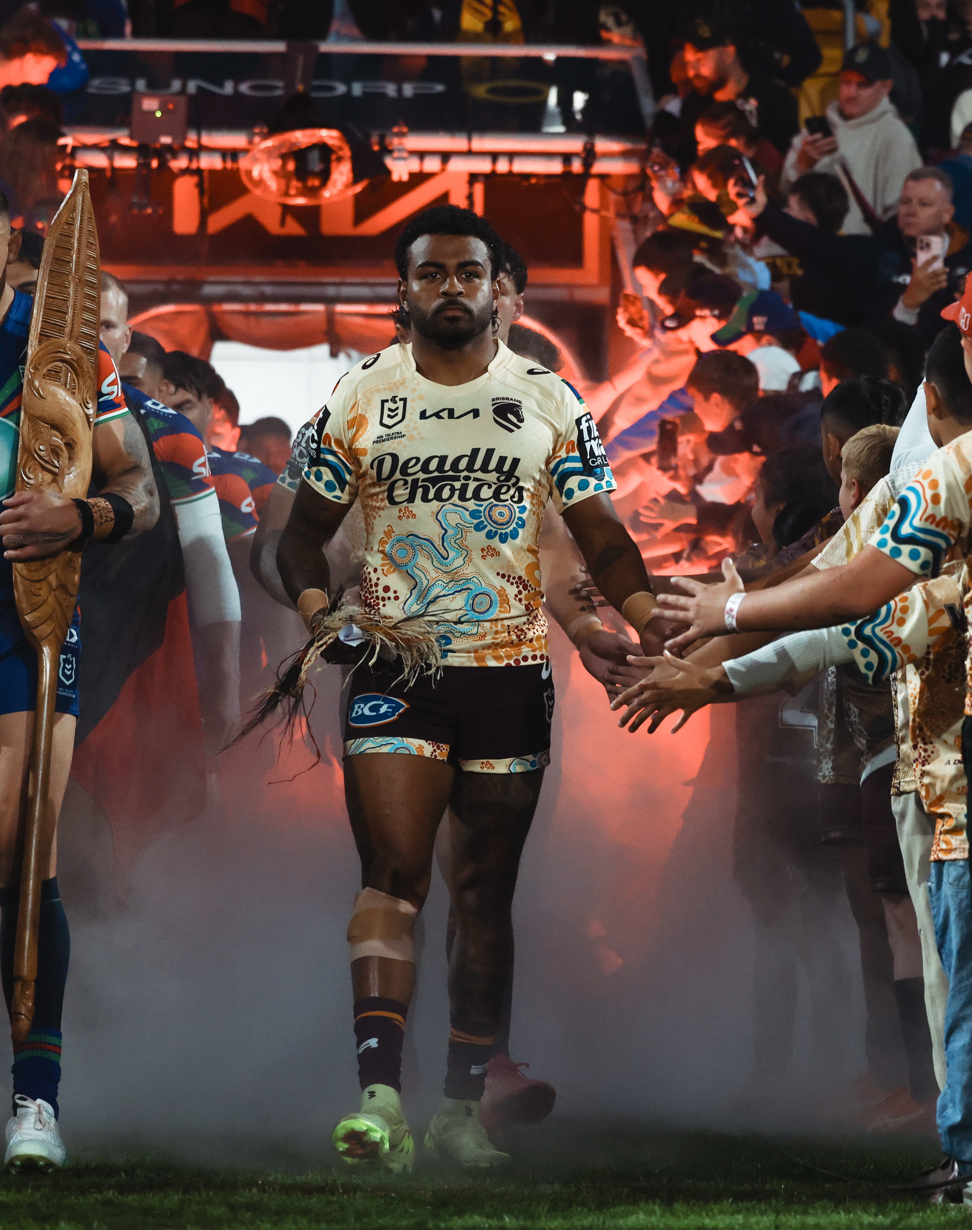 サマータイム様 Brisbane Broncos ラグビーウェア 紫/黒 サマータイム