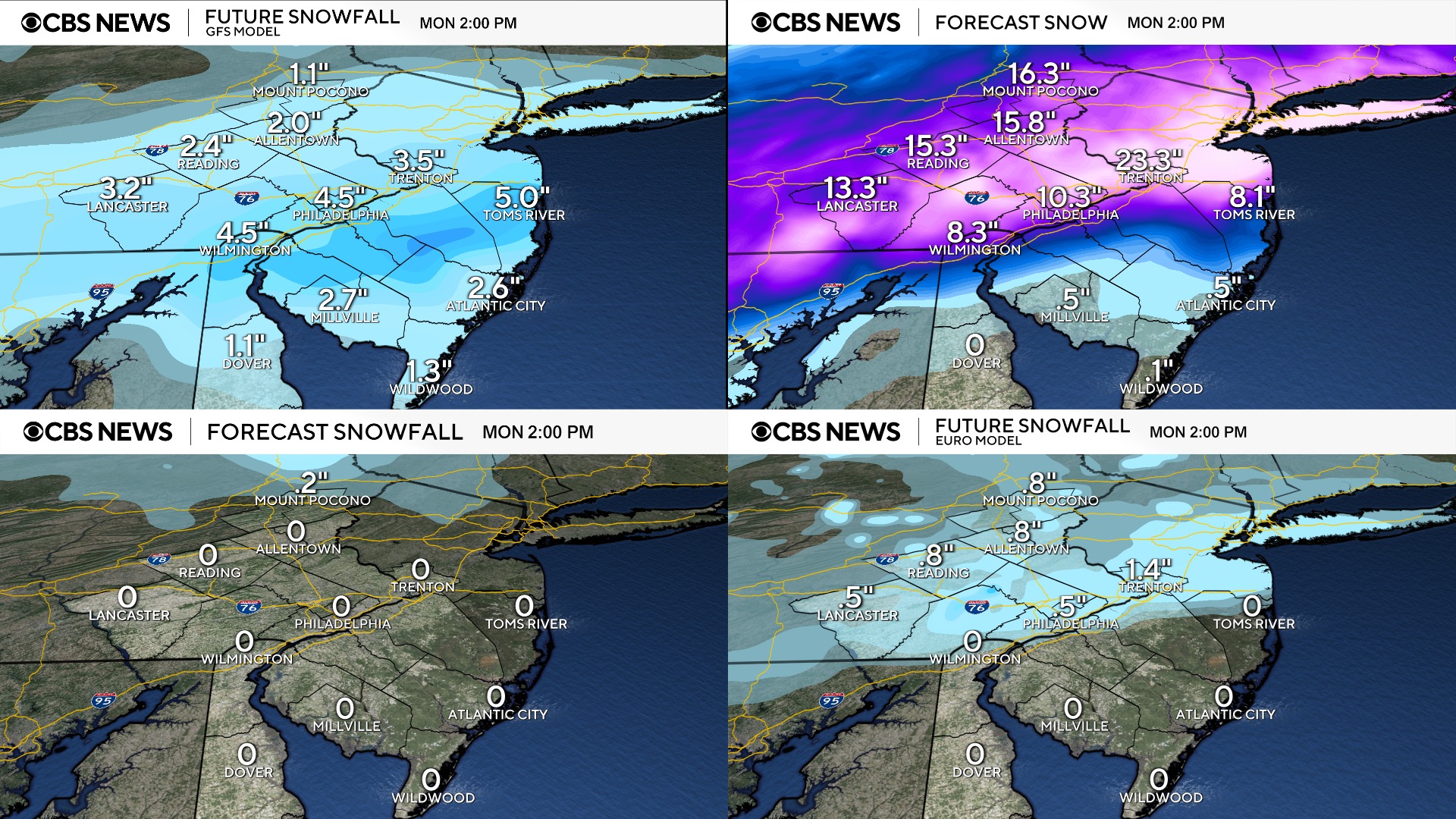 Bill - The forecast models are all drunk. This is 4 different outputs ...