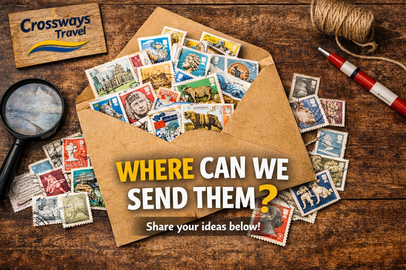 📮💌 WE HAVE LOTS OF USED POSTAGE STAMPS!... - Crossways Travel | Facebook