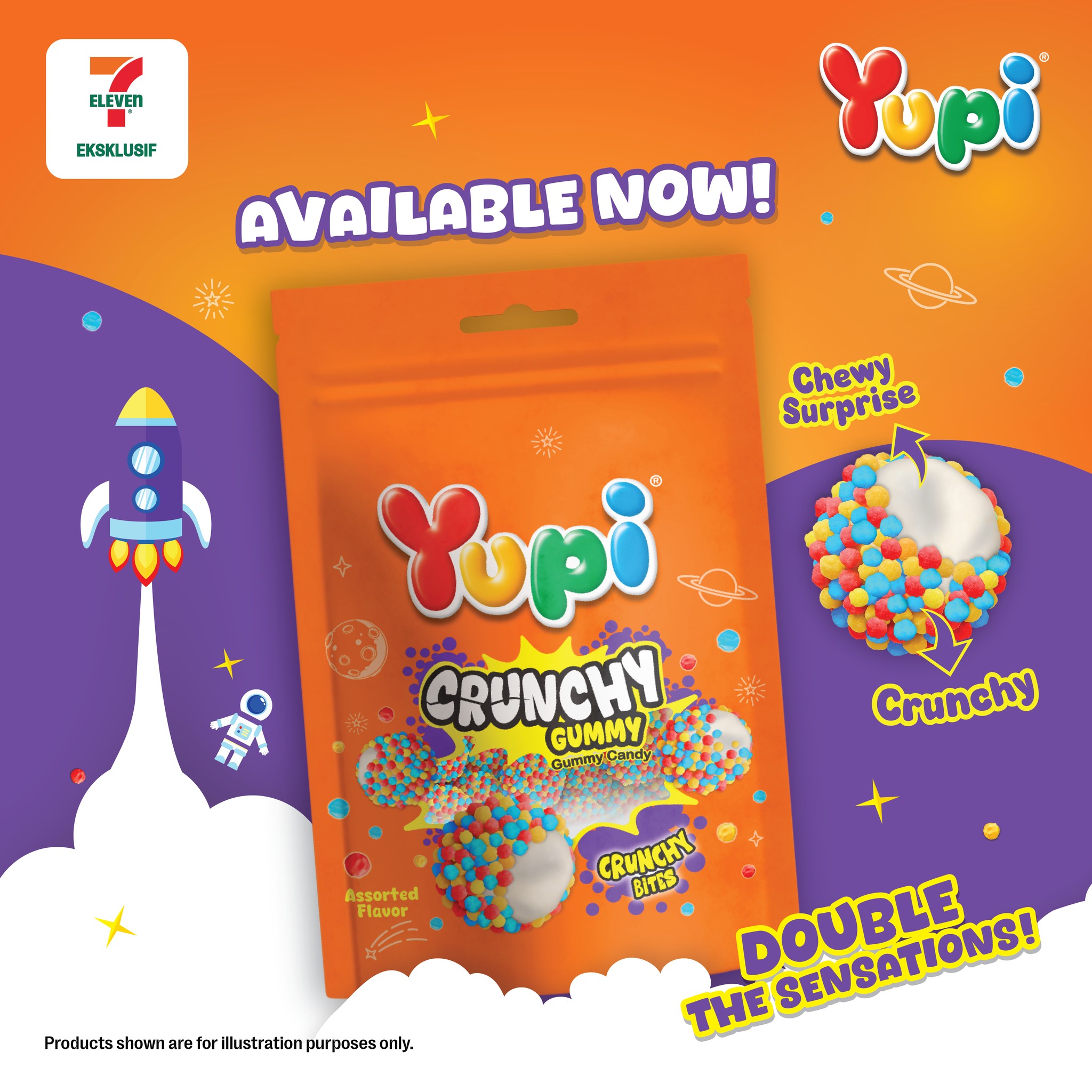 yuppy商品です Get ready for a texture explosion! 💥 The all-new Yupi Crunchy