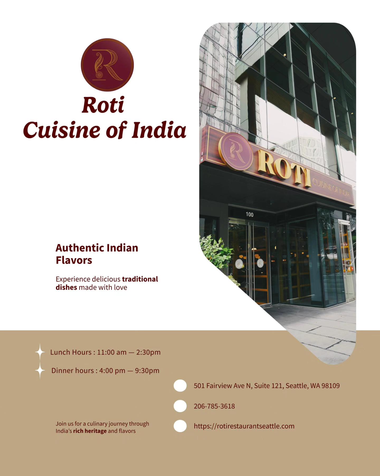 Roti cuisine of india | Seattle WA