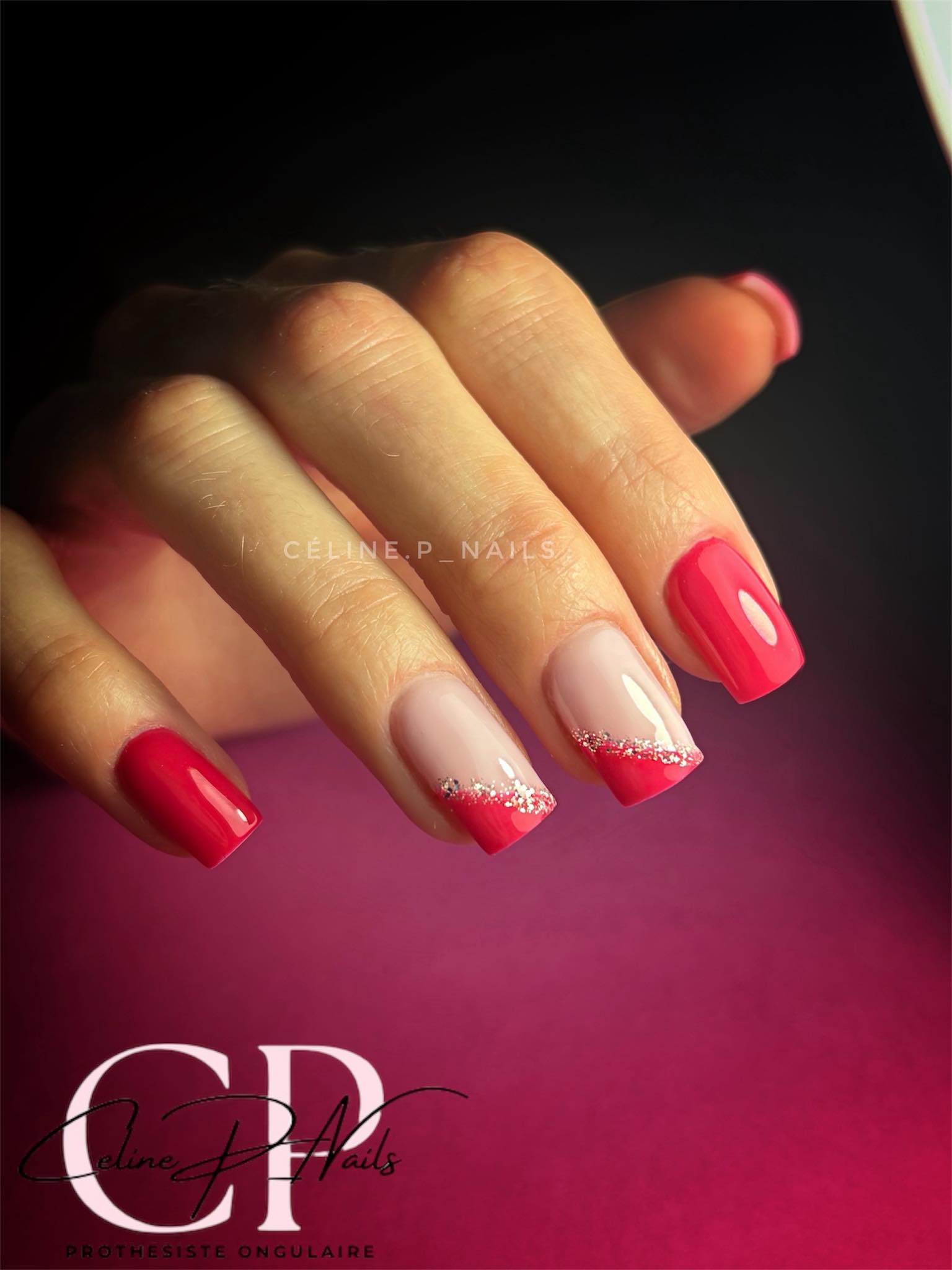 Vernis à Ongles Pailleté Framboise - 15 Ml - Neuf Sous Emballage - Marque Petugons