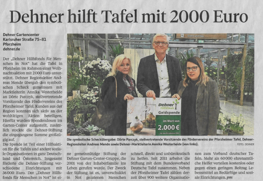 Forderverein Pforzheimer Tafel E V Home Facebook