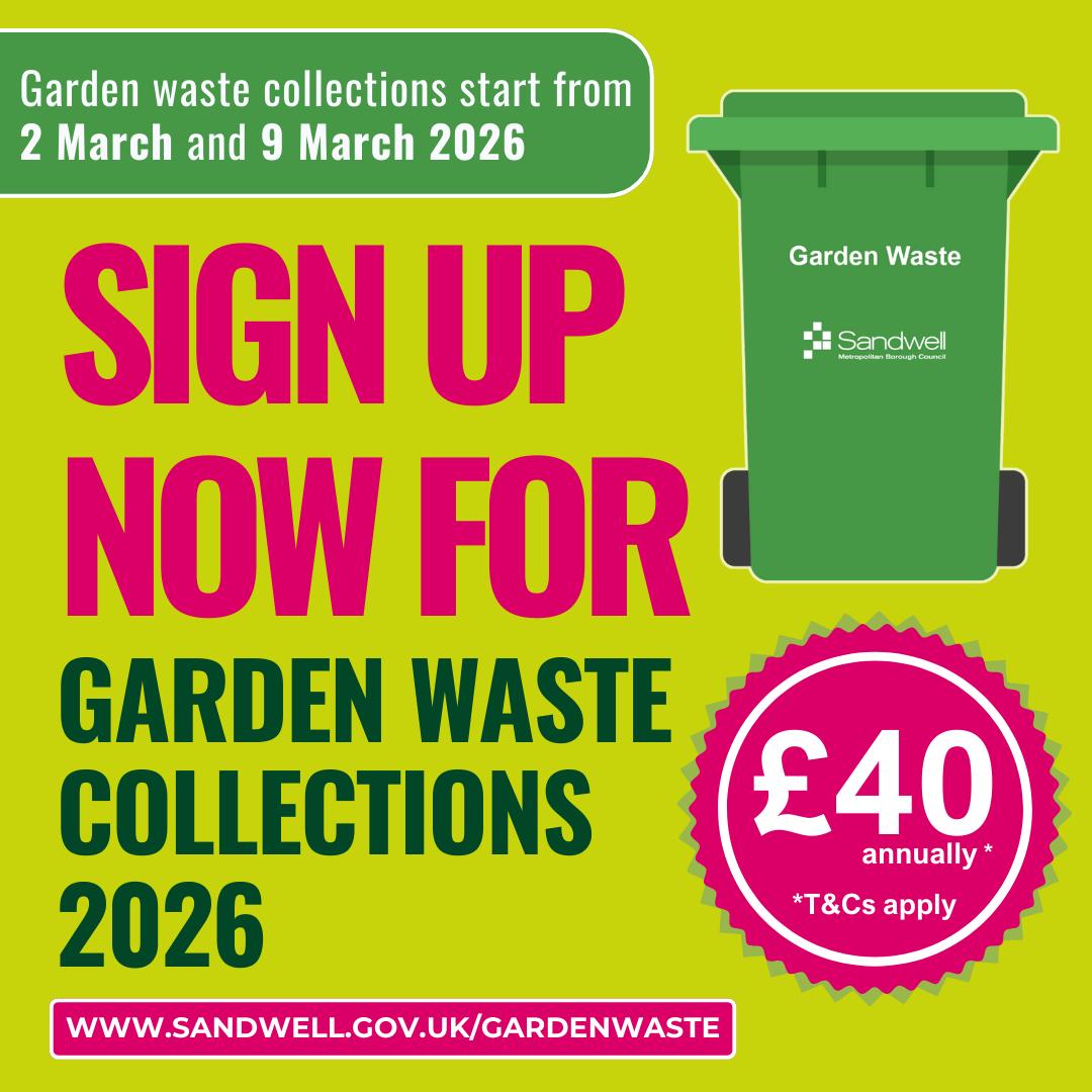 Sandwell - Sign up to receive garden waste collections for 2026. 🌲🌱 The ...