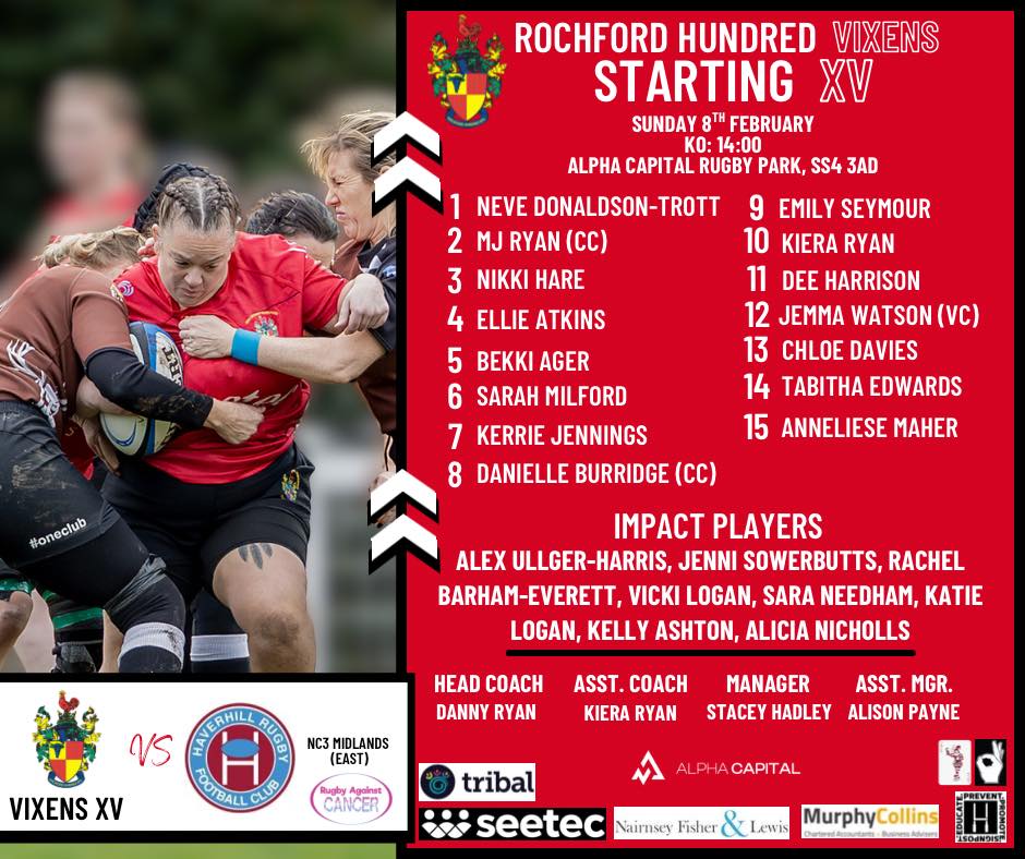 🦊 Rochford Hundred Vixens... - Rochford Hundred Rugby Club | Facebook