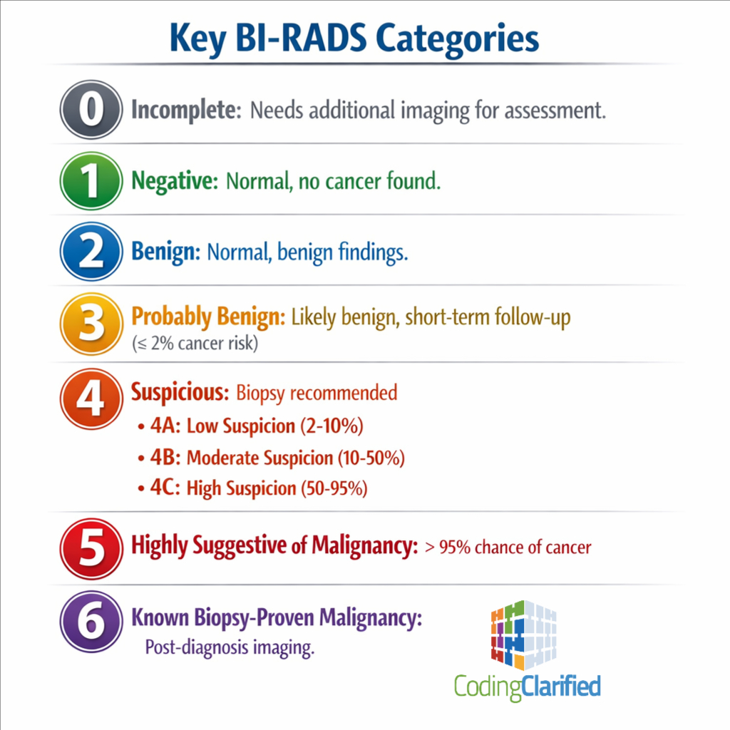 BI-RADS (Breast Imaging Reporting and... - Coding Clarified | Facebook