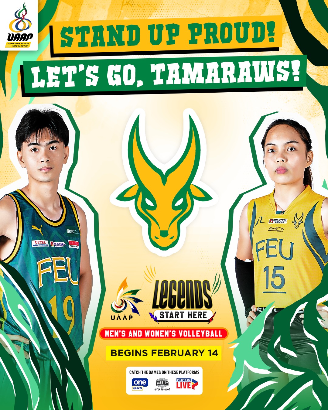 One Sports - READY TO CHARGE 🐃🔰 The FEU Tamaraws and Lady... | Facebook