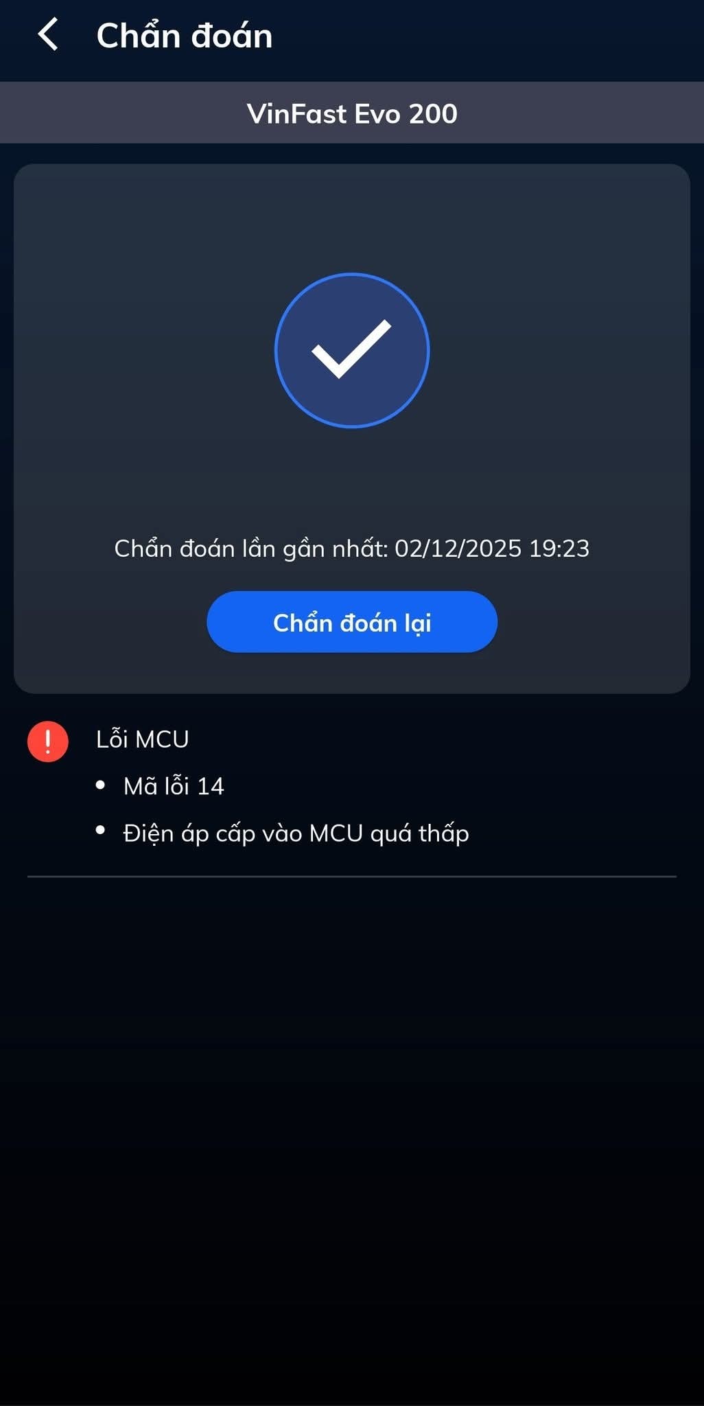 ⚠️ Lỗi MCU – Mã lỗi 14... - Vinfast Huy Hiệu 15 Lê Hồng Phong | Facebook