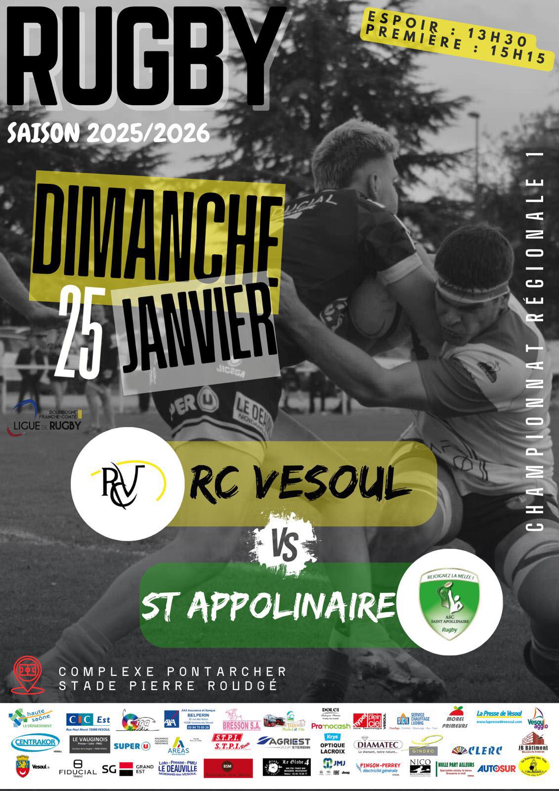 Rugby - [𝗠𝗮𝘁𝗰𝗵 𝗱𝗲 𝗰𝗵𝗮𝗺𝗽𝗶𝗼𝗻𝗻𝗮𝘁] 🏉 🔥 Dimanche 25 janvier 2026 📍 Complexe ...