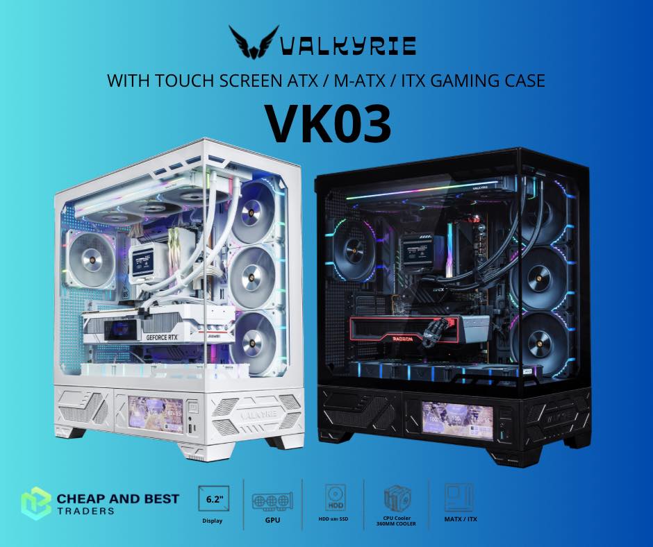 Valkyrie VK03 LCD ATX is stock. Mid tower . Sleek. Ready for your